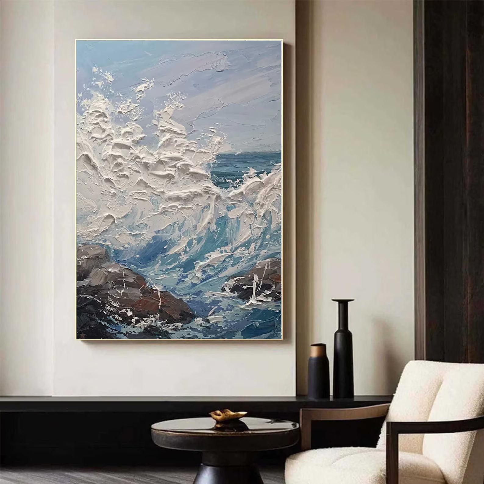 Textured Ocean Wave Abstract | Coastal Luxury