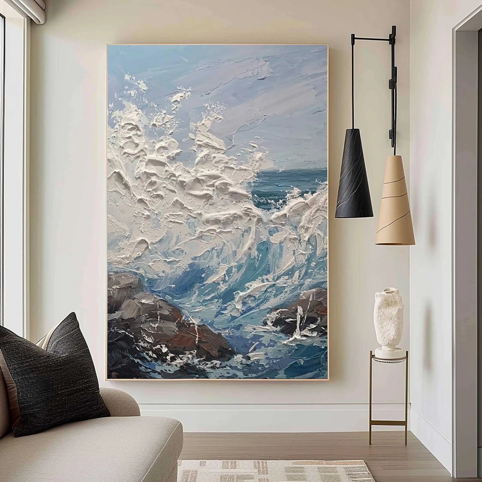 Textured Ocean Wave Abstract | Coastal Luxury