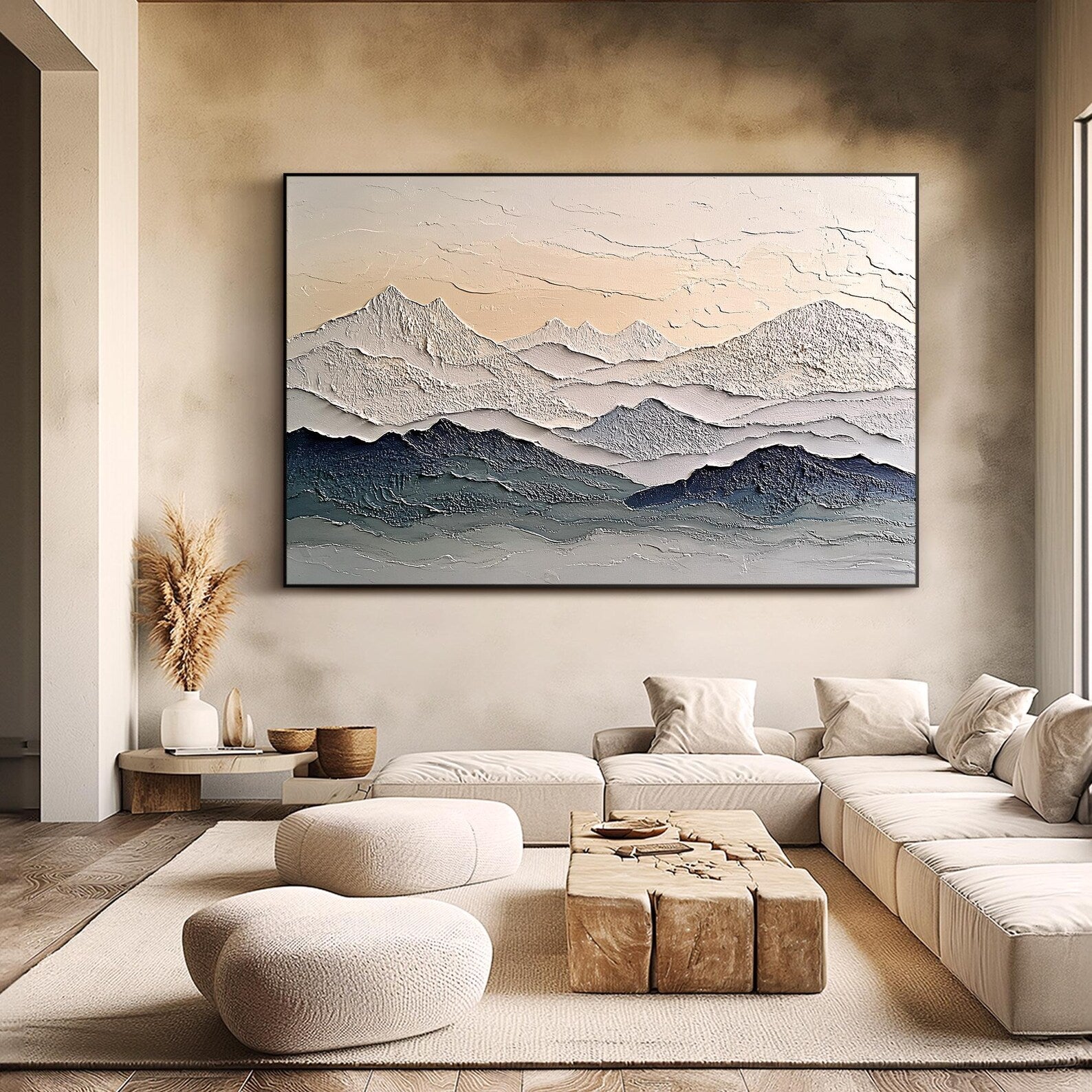 Textured Mountain Vista | Muted Tones