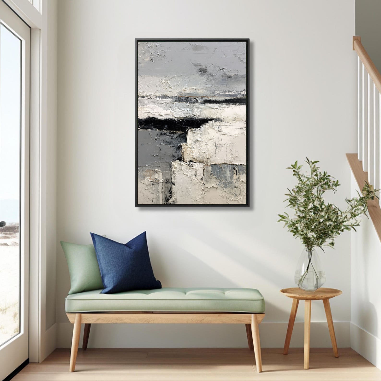 Textured Monochrome Art | Bold Depth