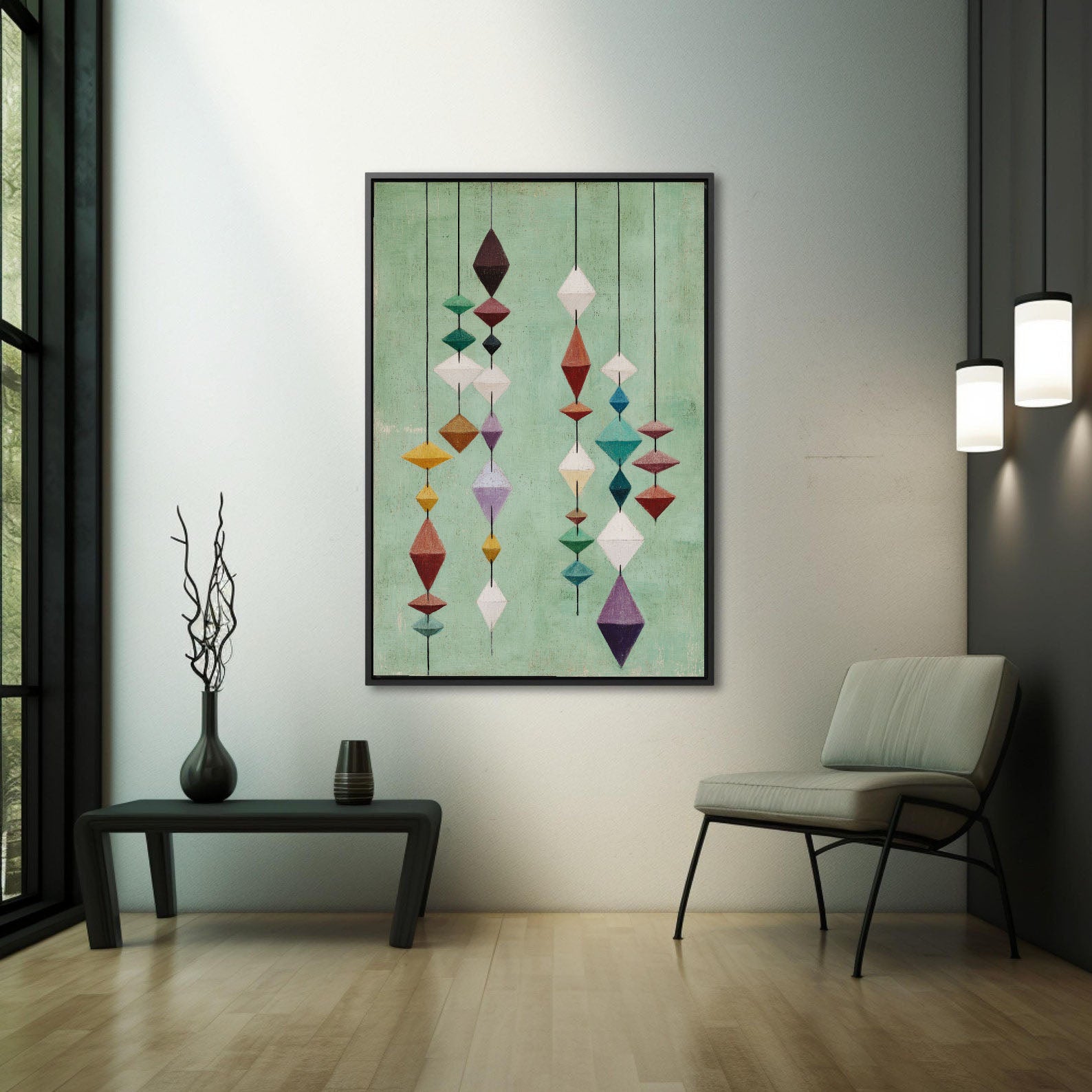 Colorful Geometric Drops | Playful Depth