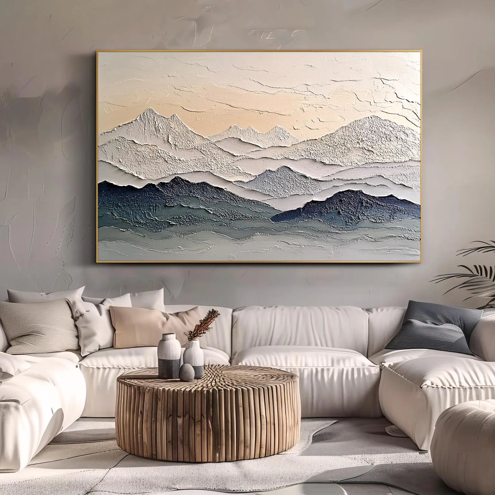 Textured Mountain Vista | Muted Tones