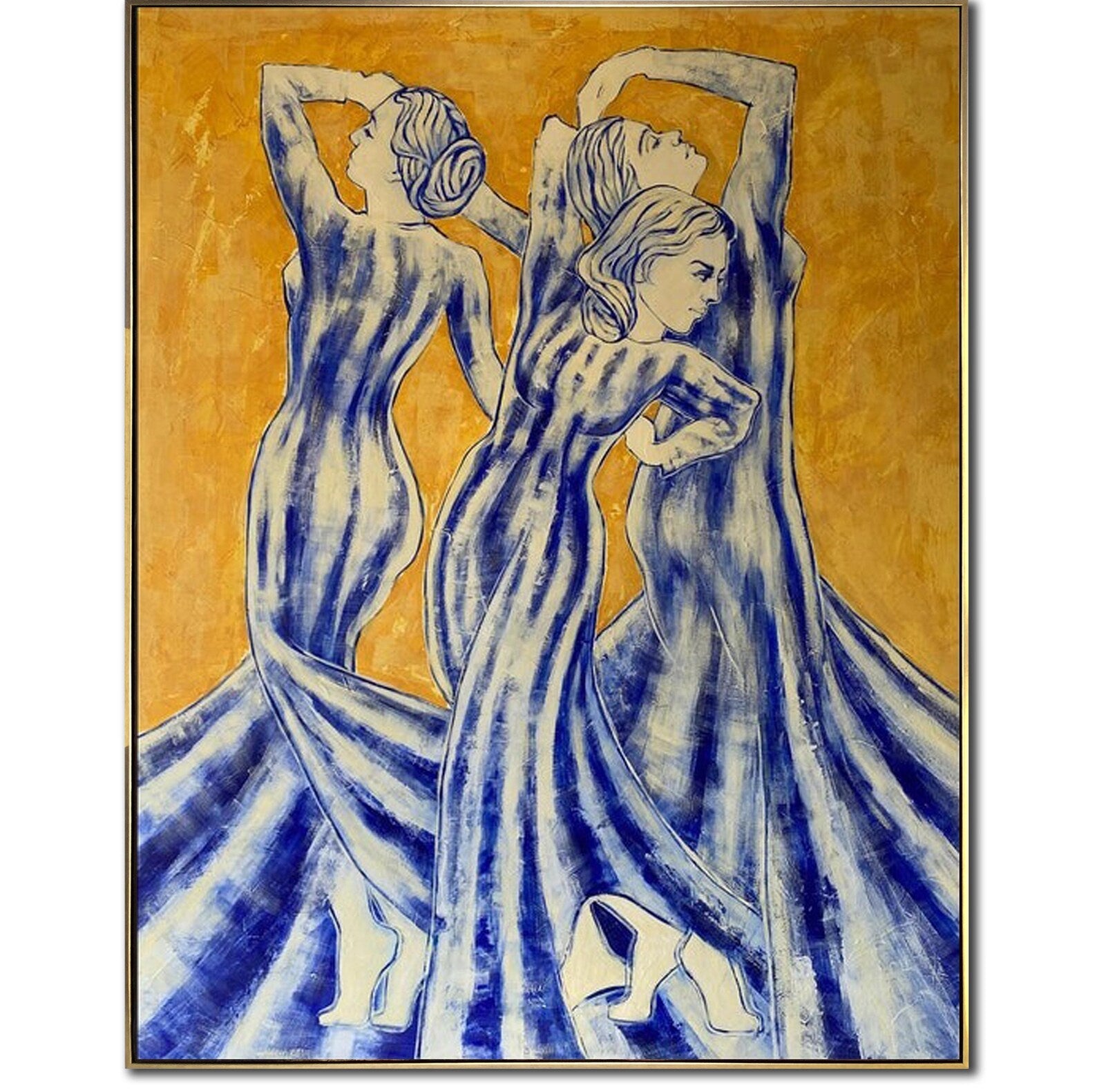 Textured Dance Trio | Golden Backdrop