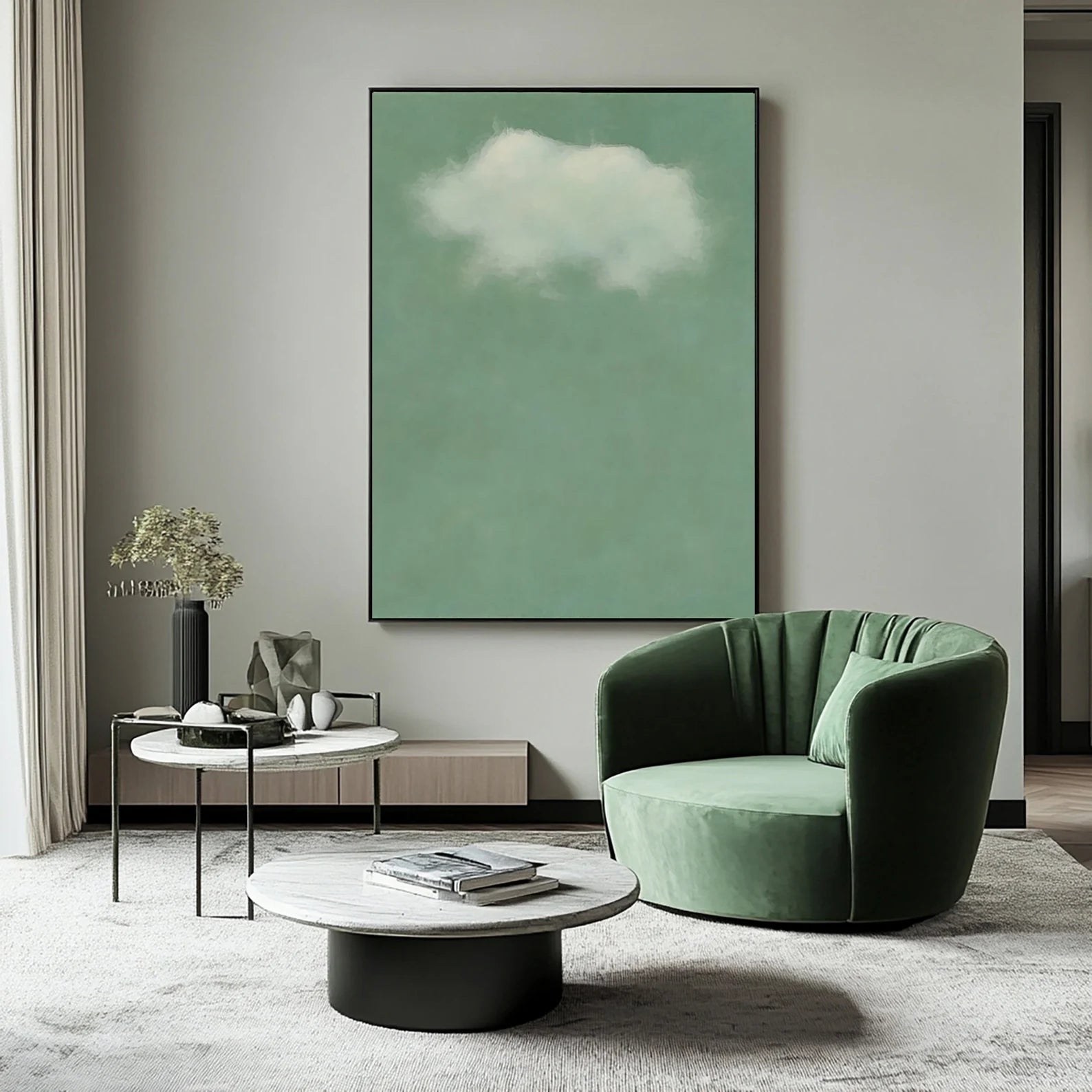 Minimalist Cloud Art | Calm Serenity