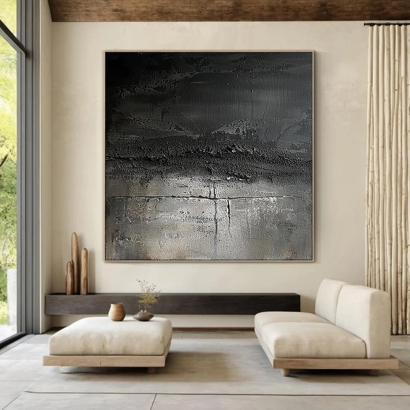 Textured Monochromatic Art | Bold Sophistication