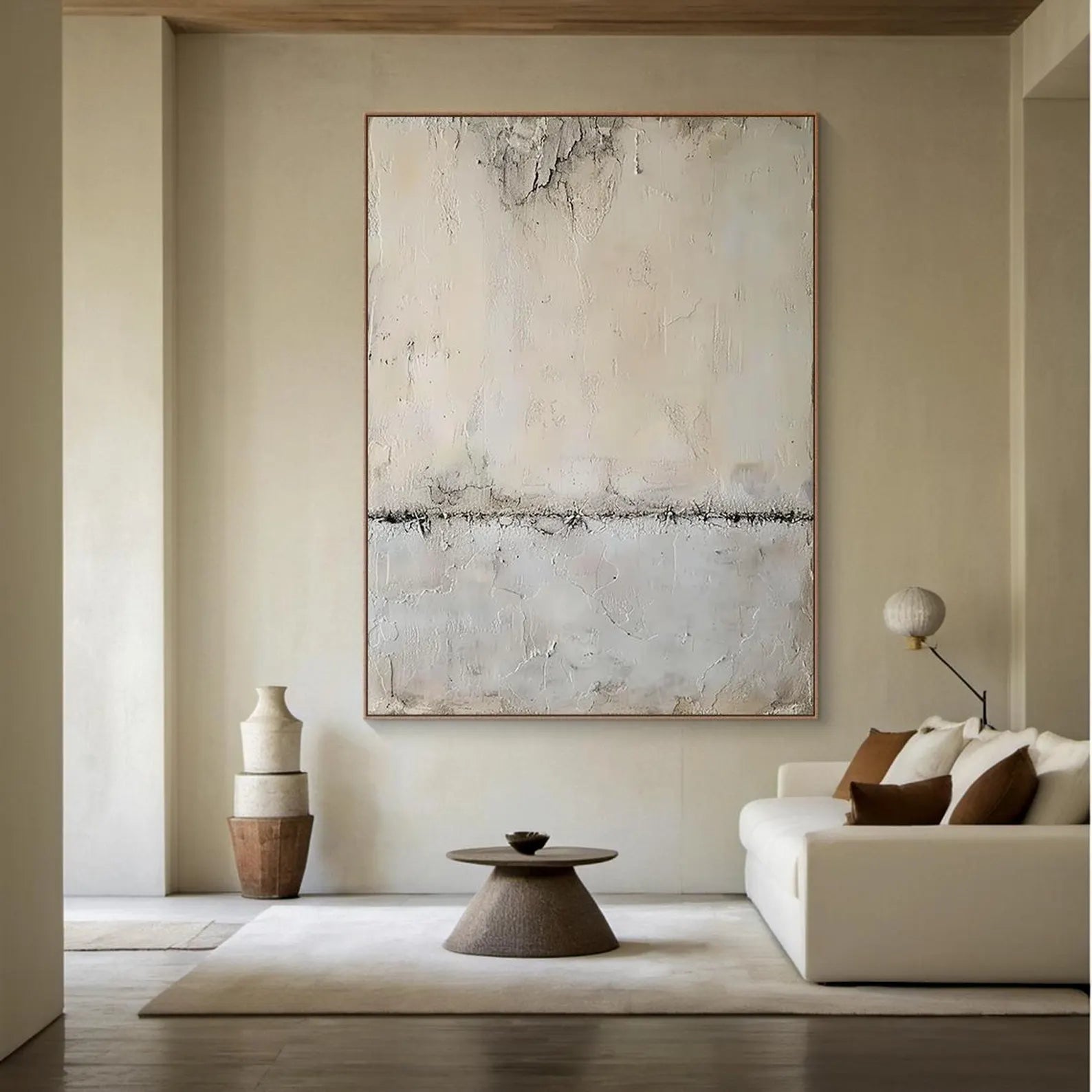 Textured Minimalist Calm | Beige Gray