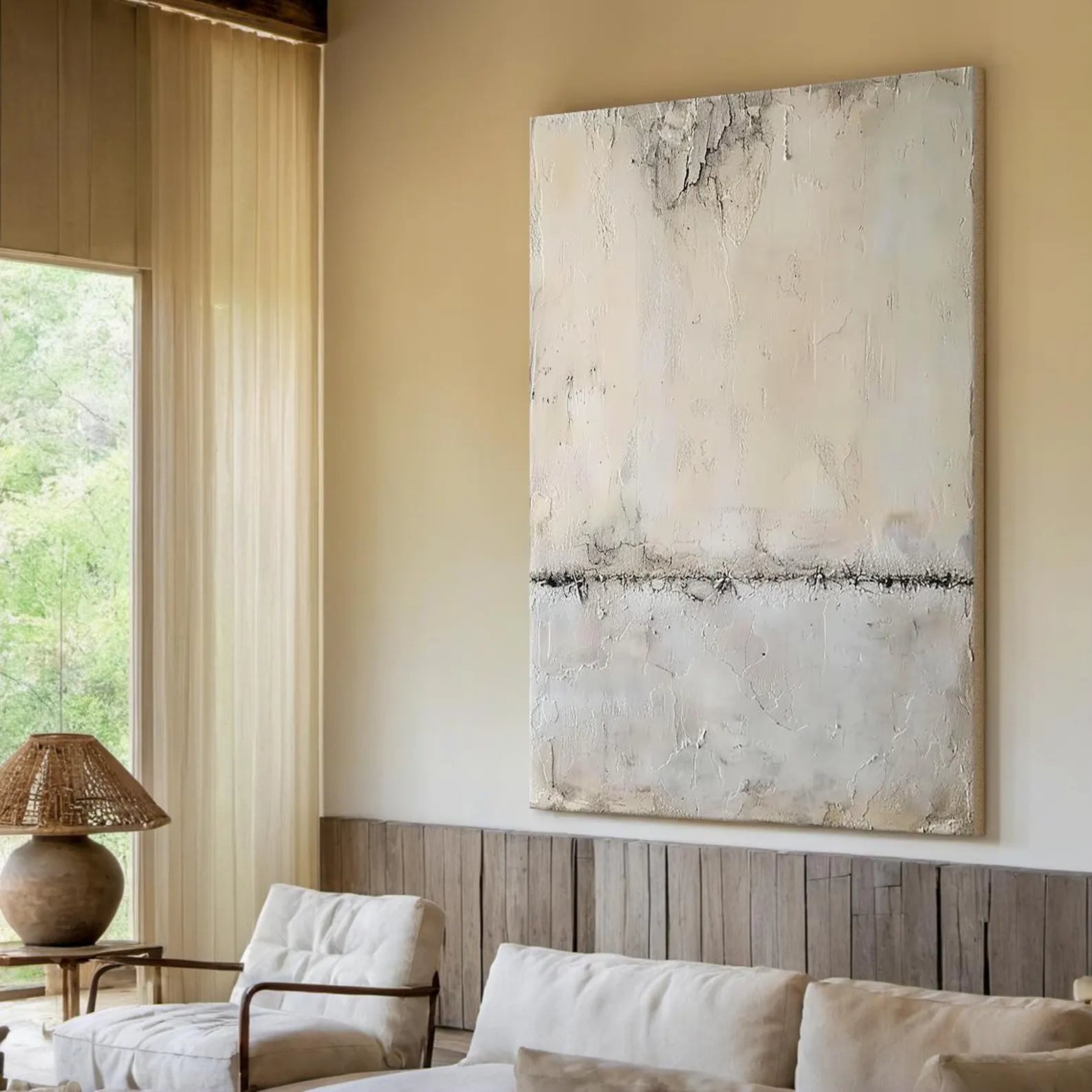 Textured Minimalist Calm | Beige Gray