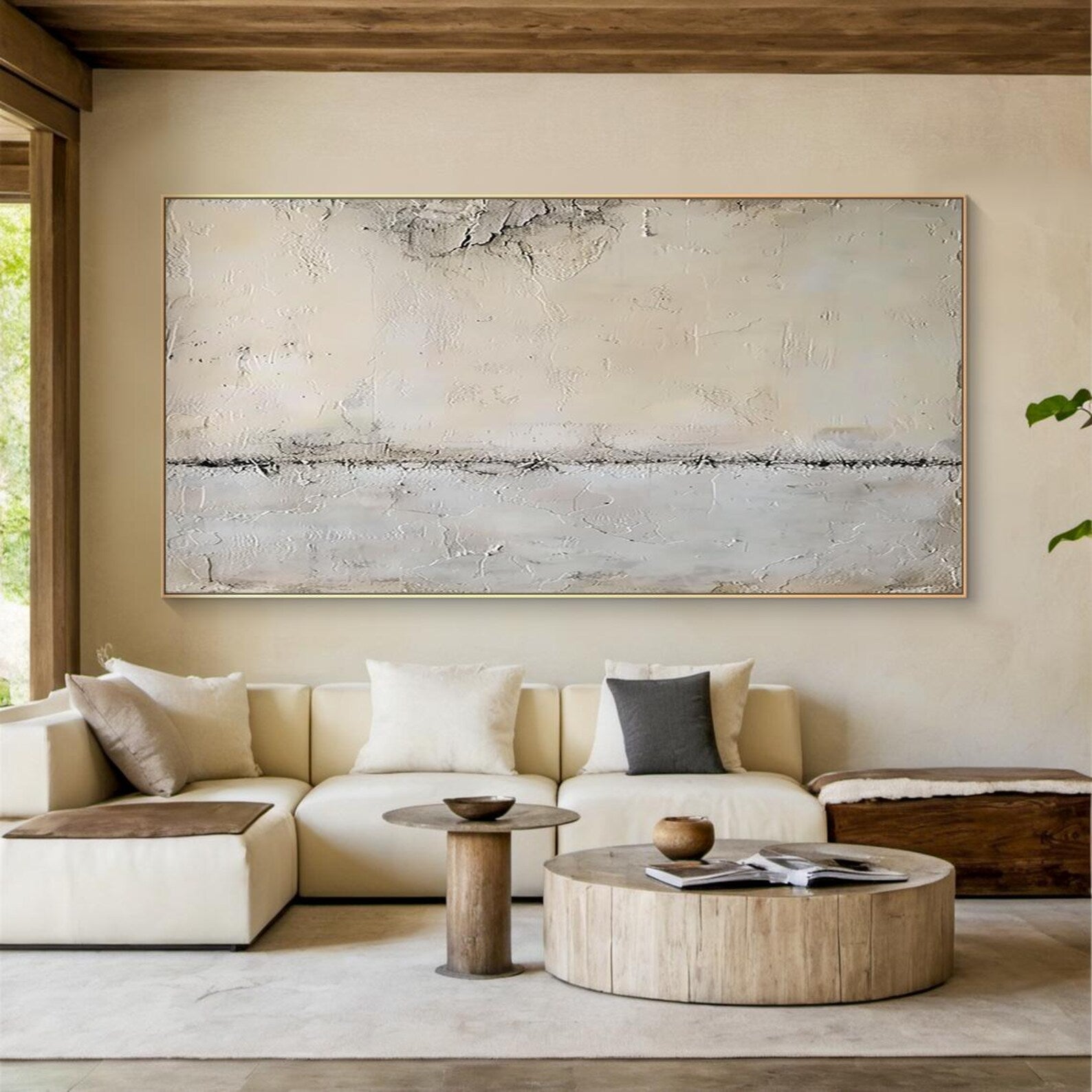 Textured Minimalist Calm | Beige Gray