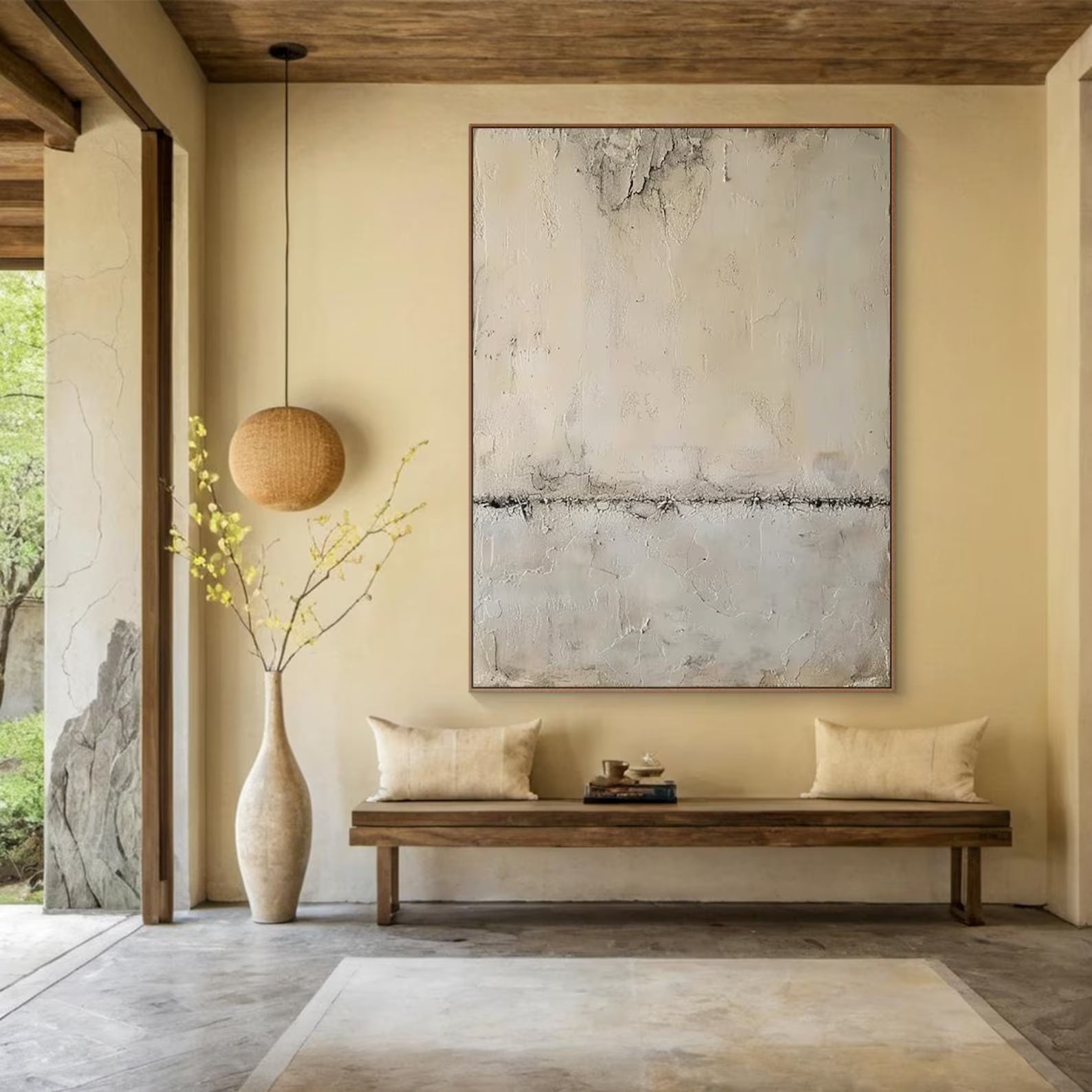 Textured Minimalist Calm | Beige Gray