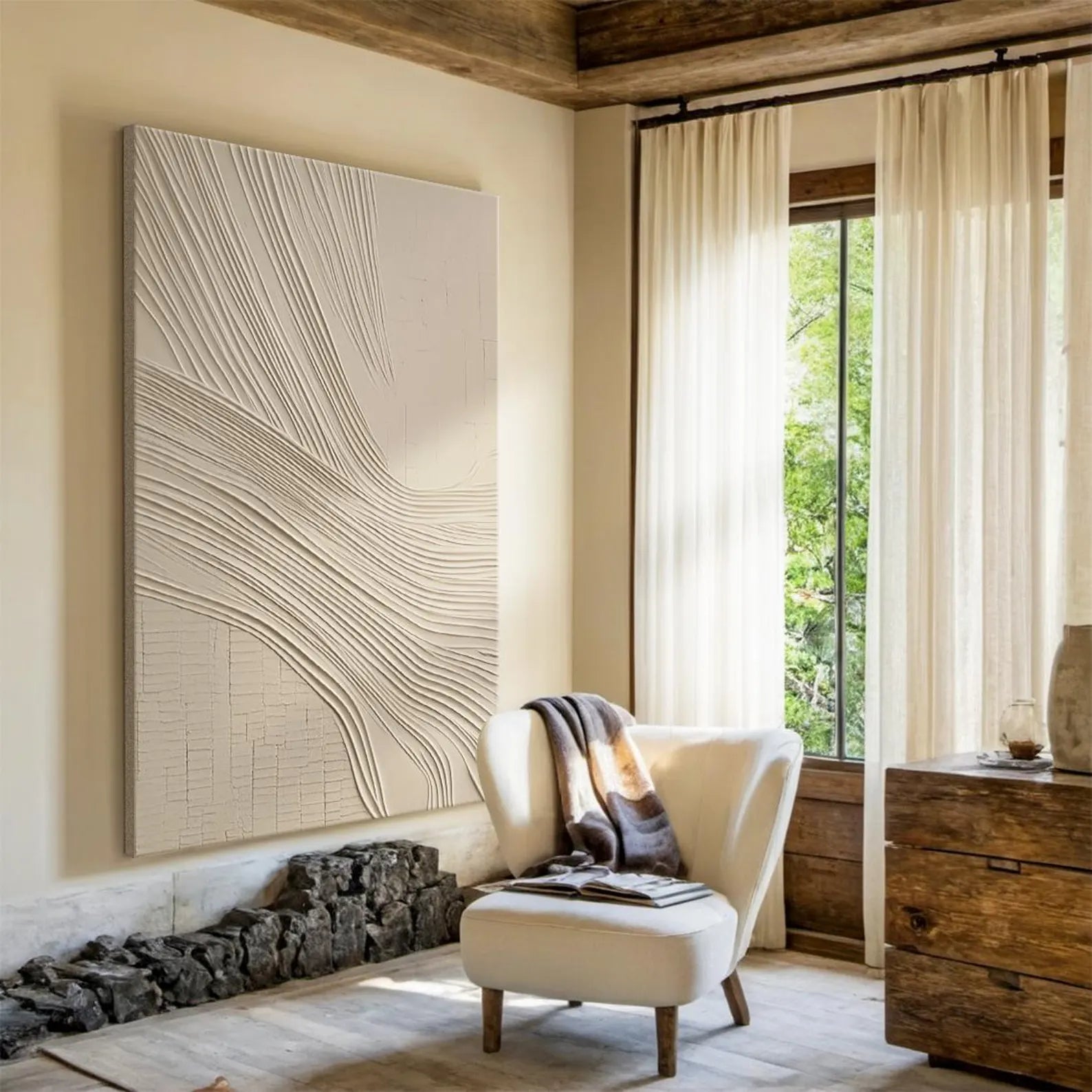 Textured Flowing Art | Tranquil Elegance