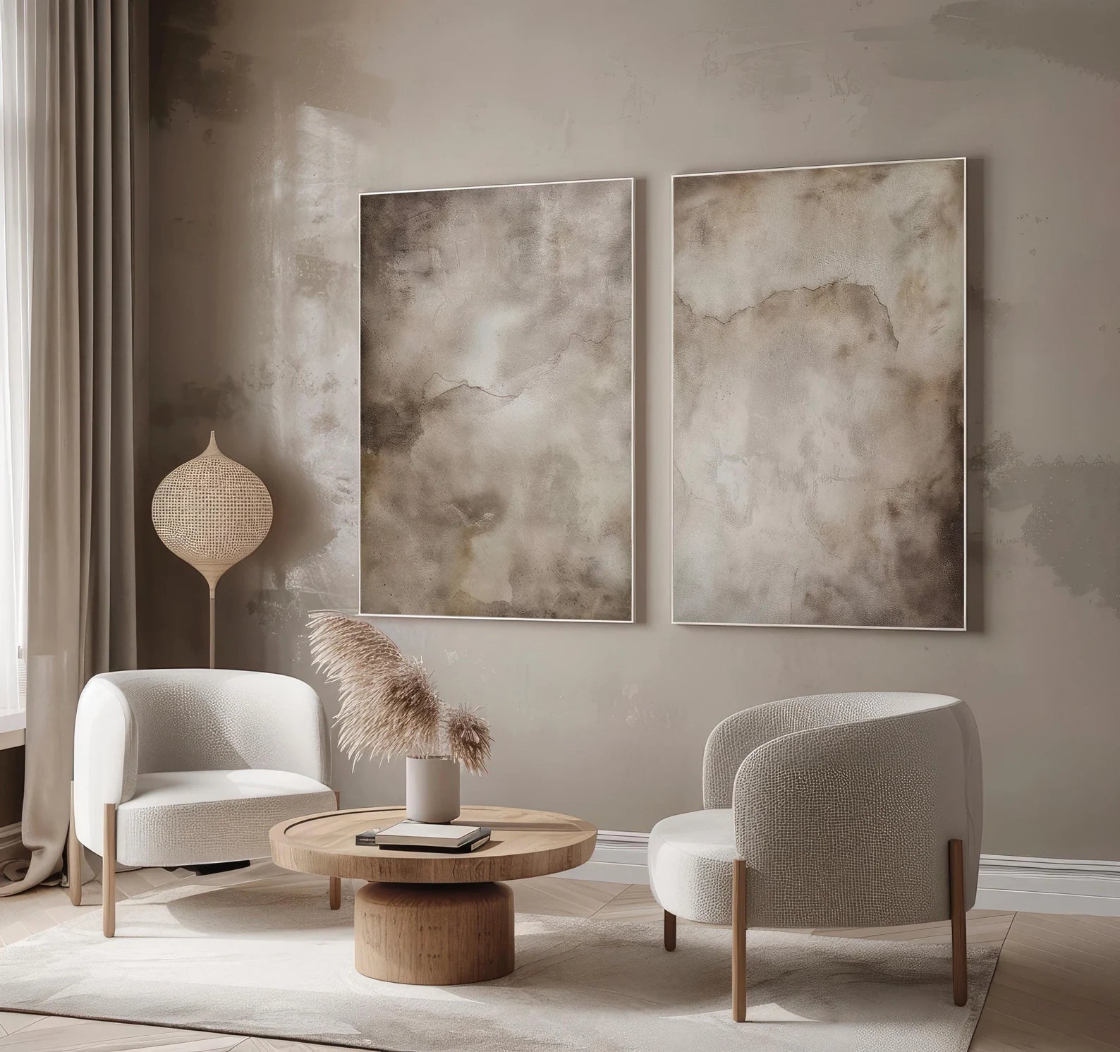 Subtle Earthy Abstraction | Neutral Hues