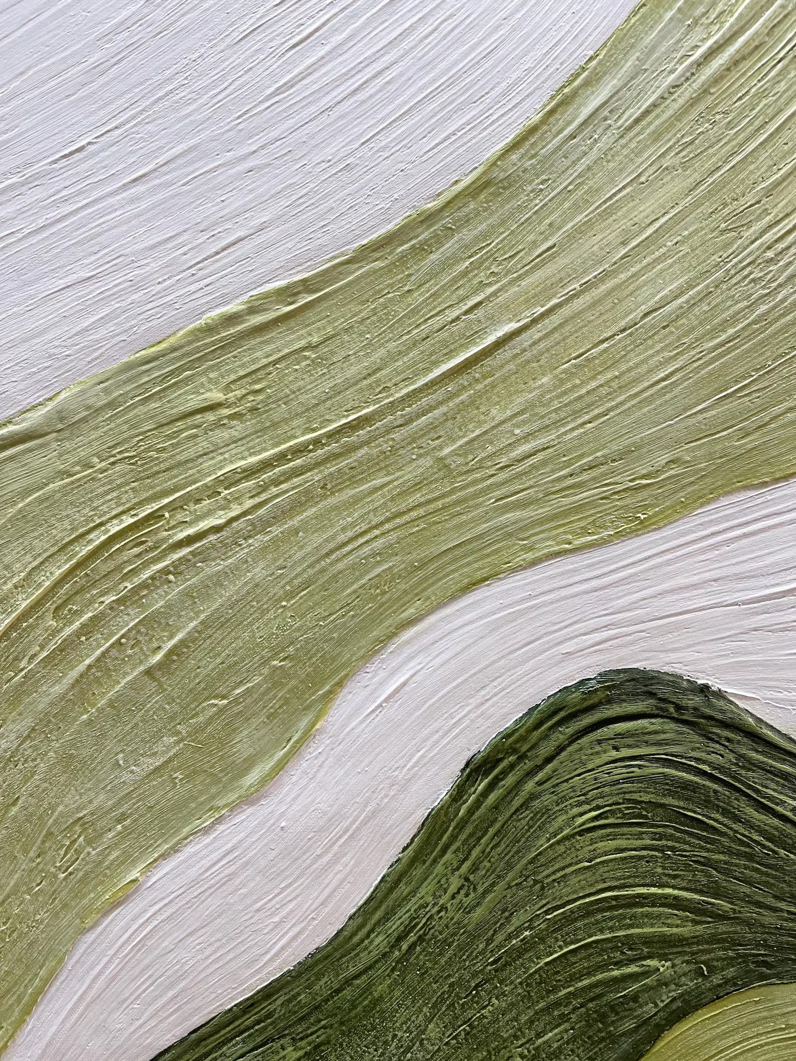 Textured Wave Verdure | Green White