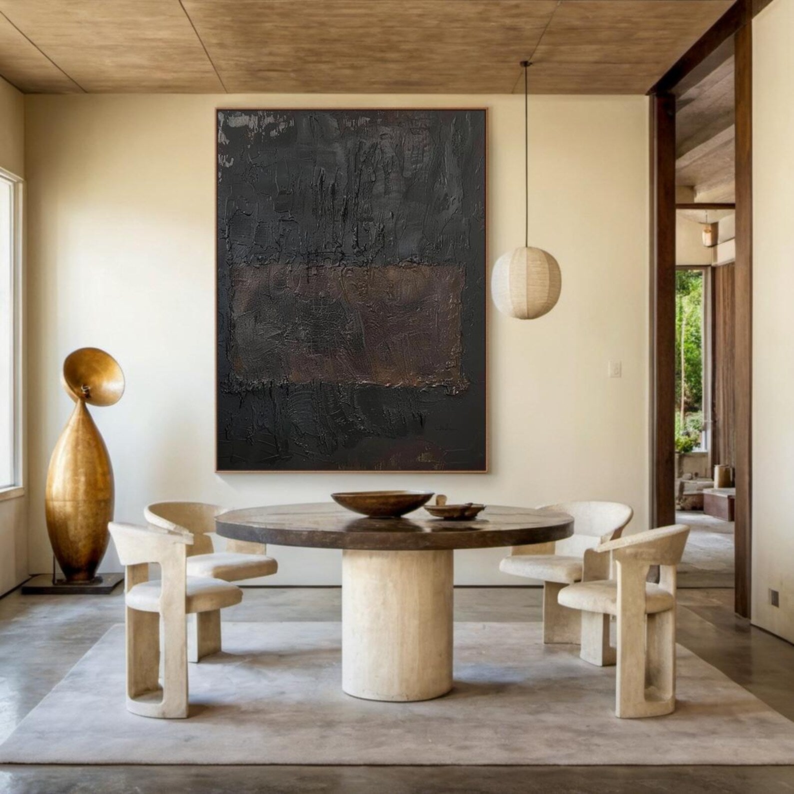 Textured Monochrome Depth | Black Rhythm