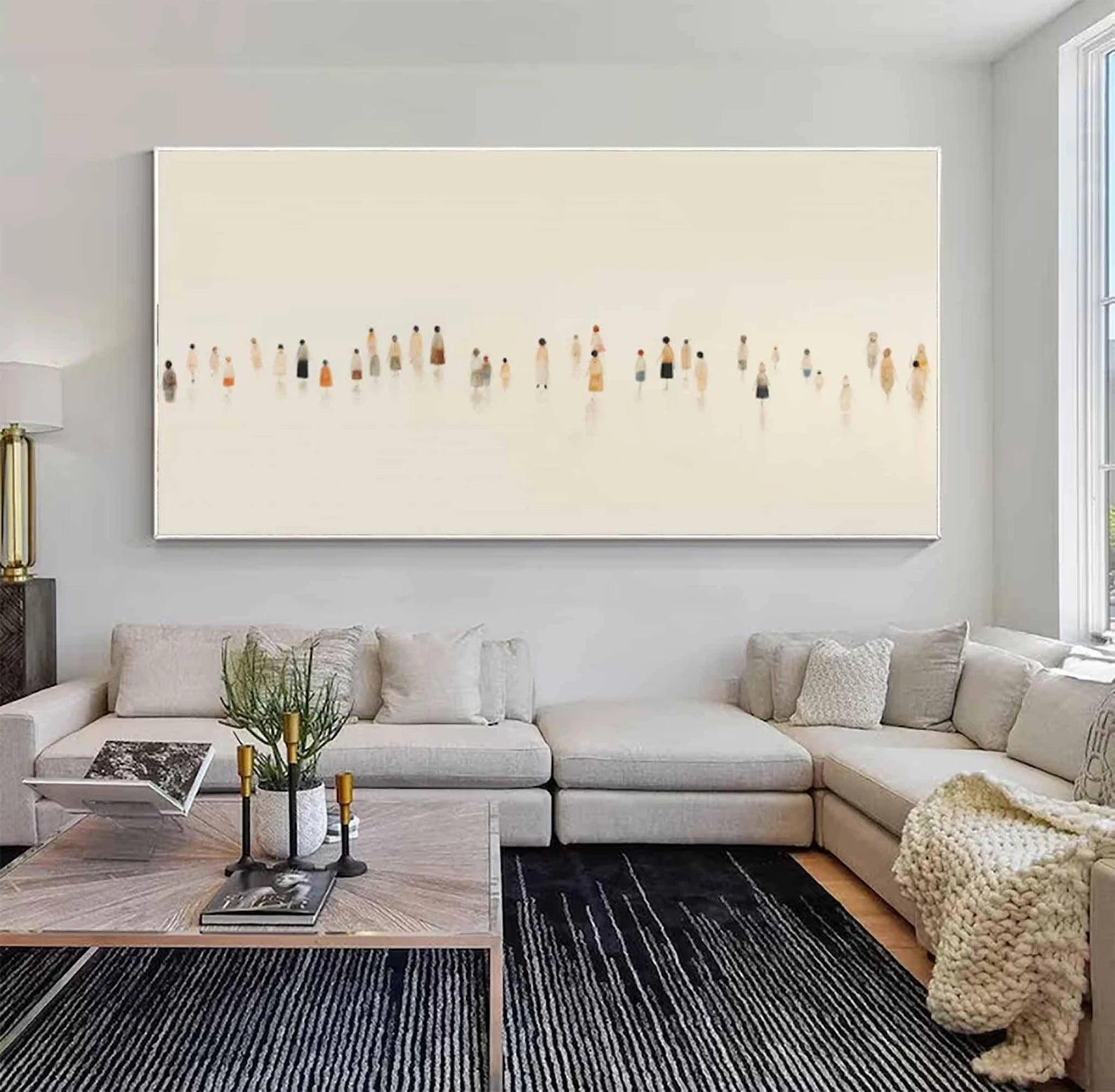 Crowd Scene Art | Minimalist Elegance Vibe