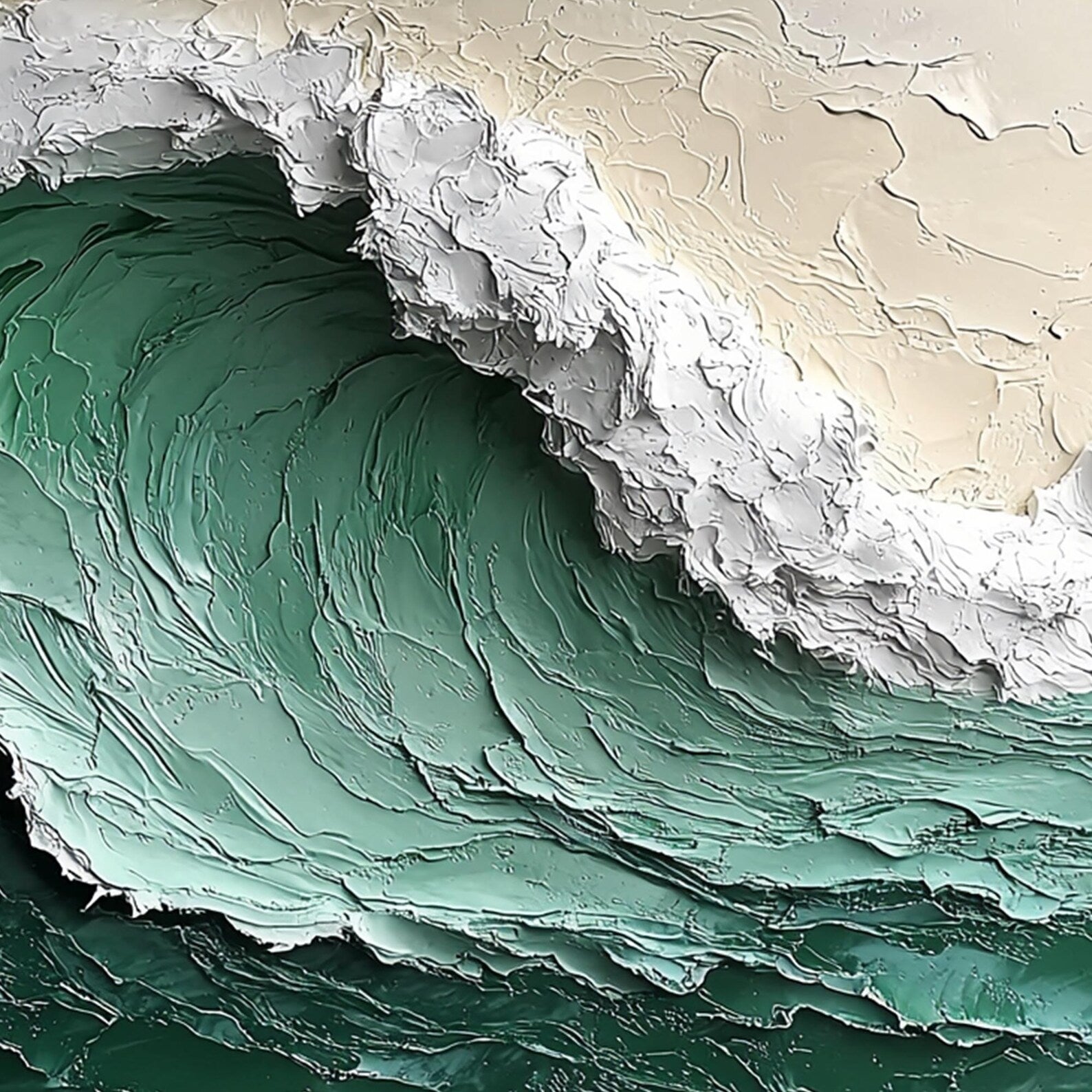 Textured Wave Opulence | Emerald Crest