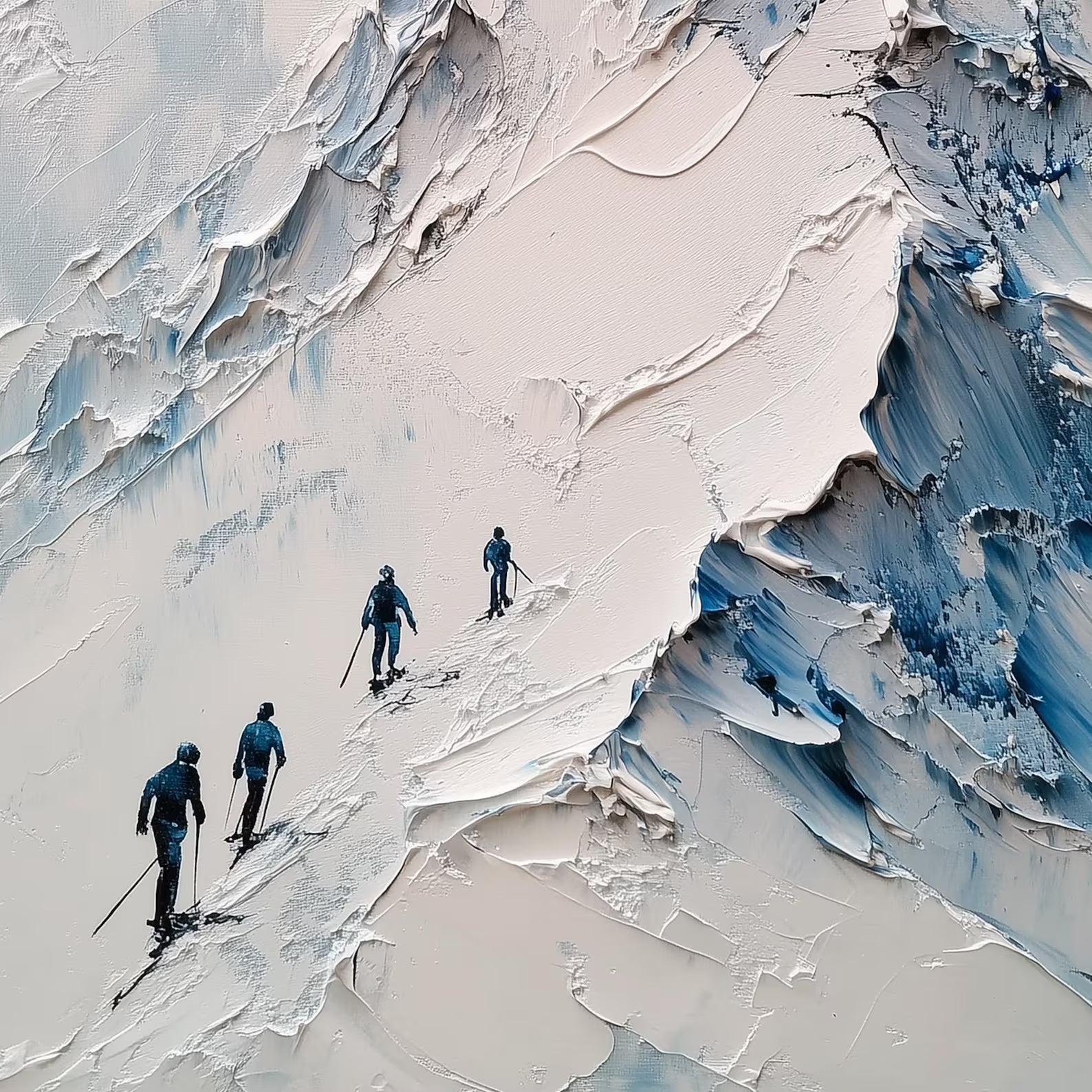 Textured Snowy Peaks | Ski Trek