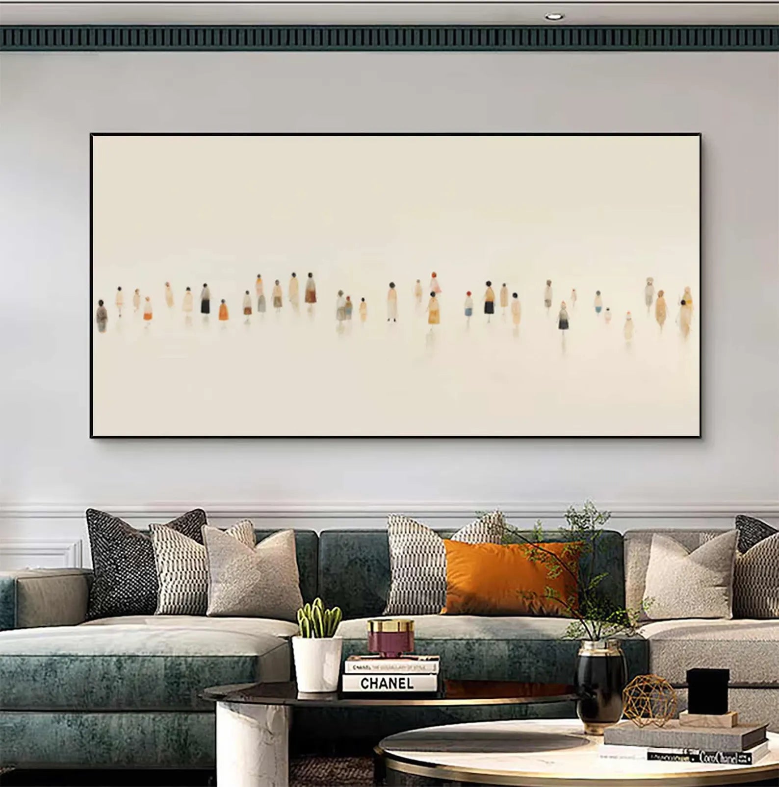 Crowd Scene Art | Minimalist Elegance Vibe