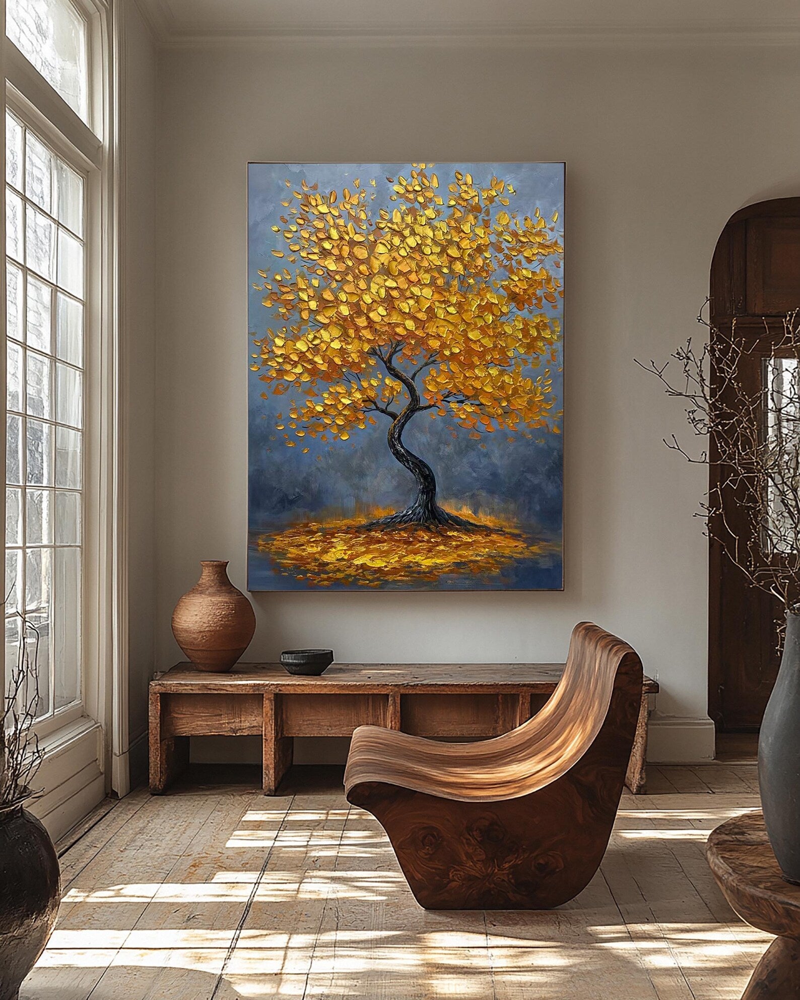 Textured Arbor Opulence | Gold Tree