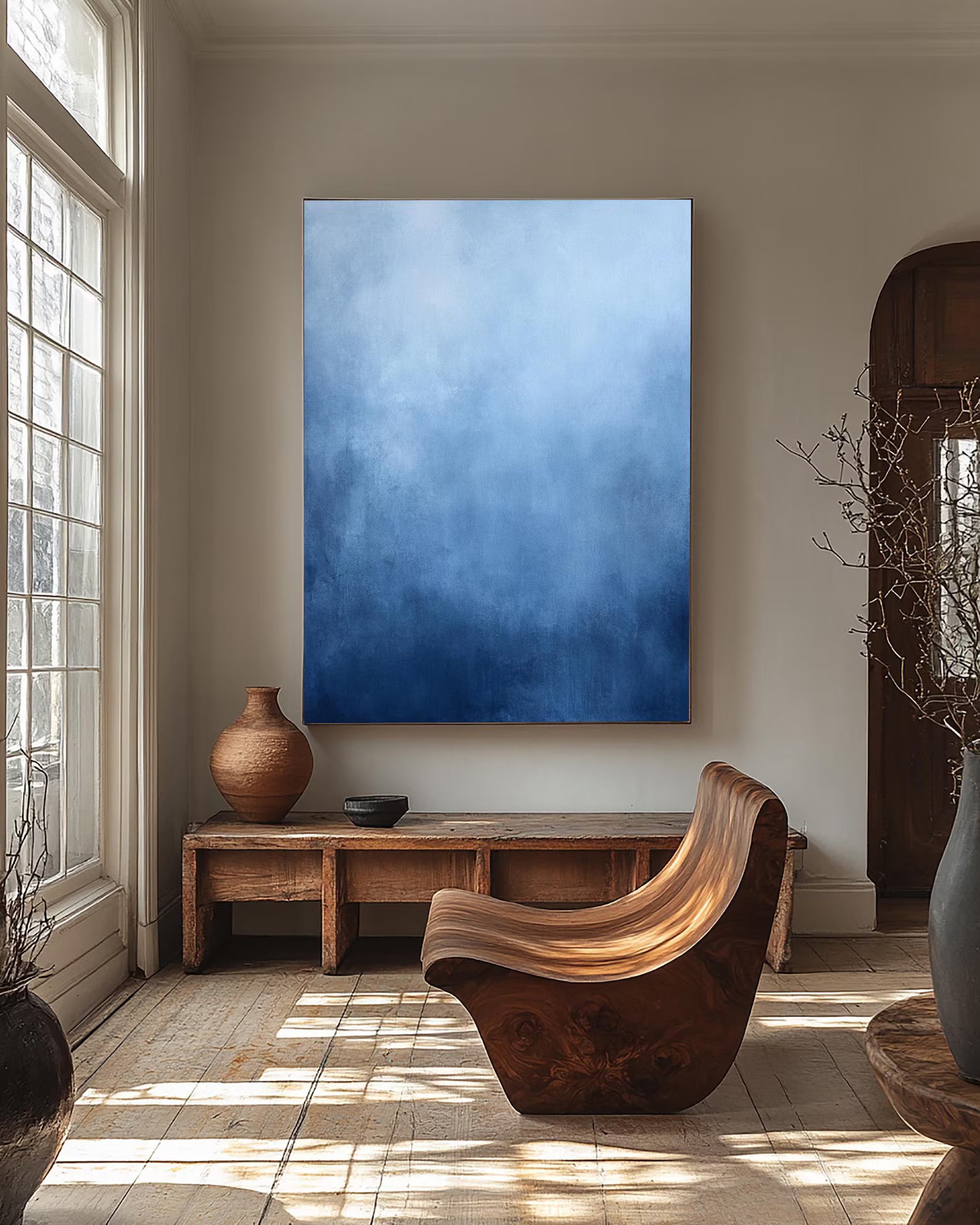 Textured Azure Serenity | Blue Haze