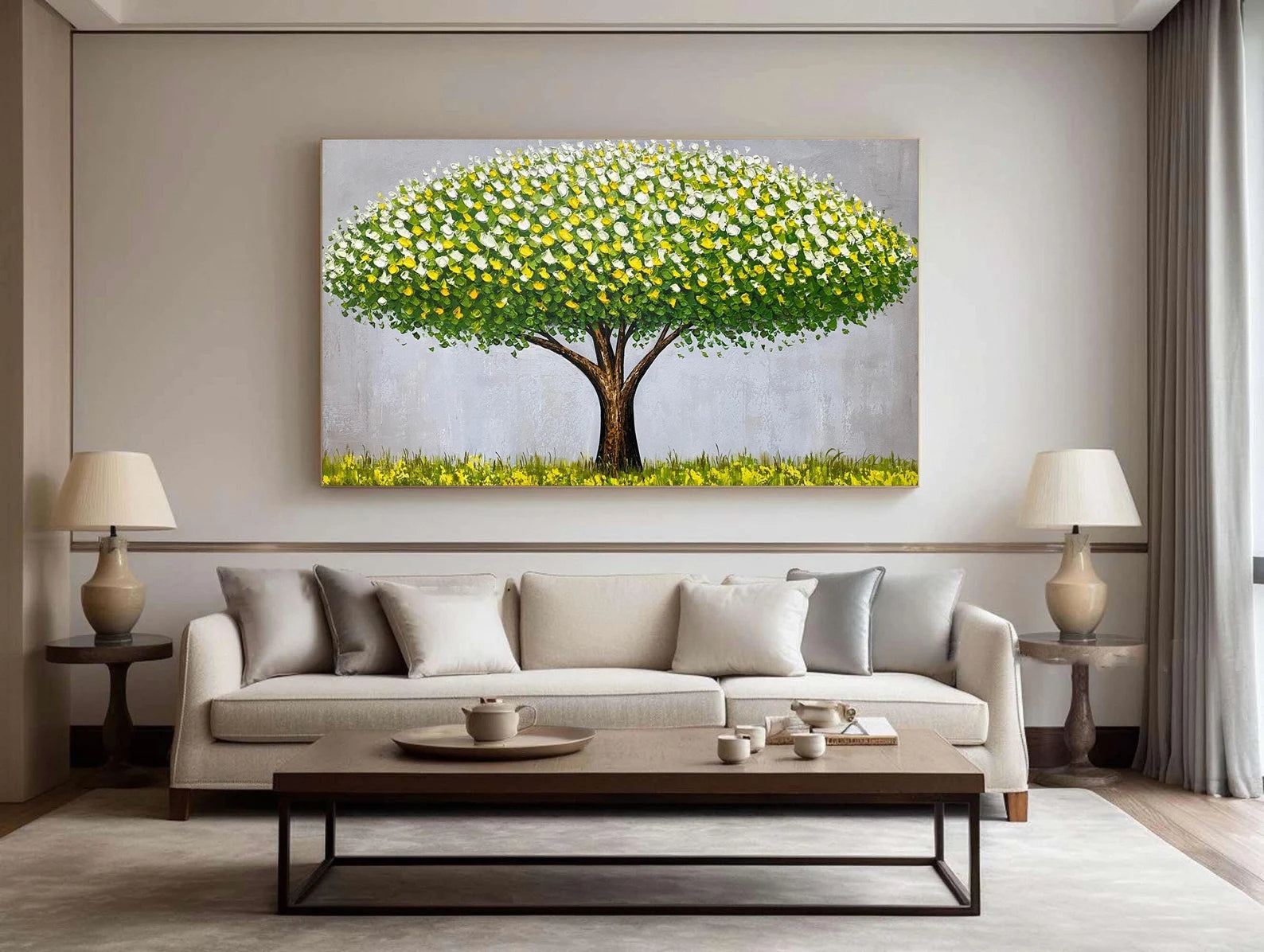 Textured Arbor Opulence | Green Bloom