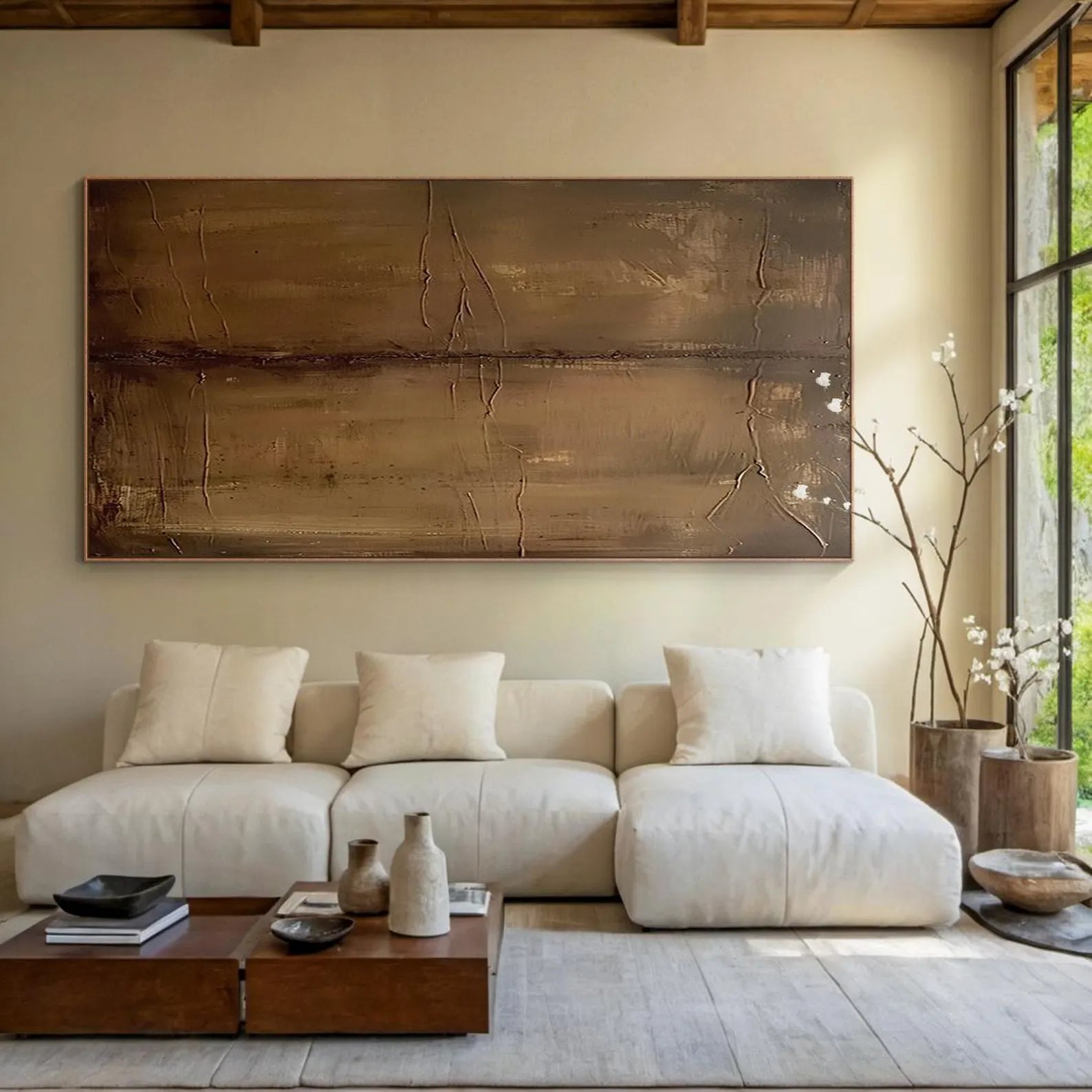 Textured Earthy Minimalism | Brown Beige