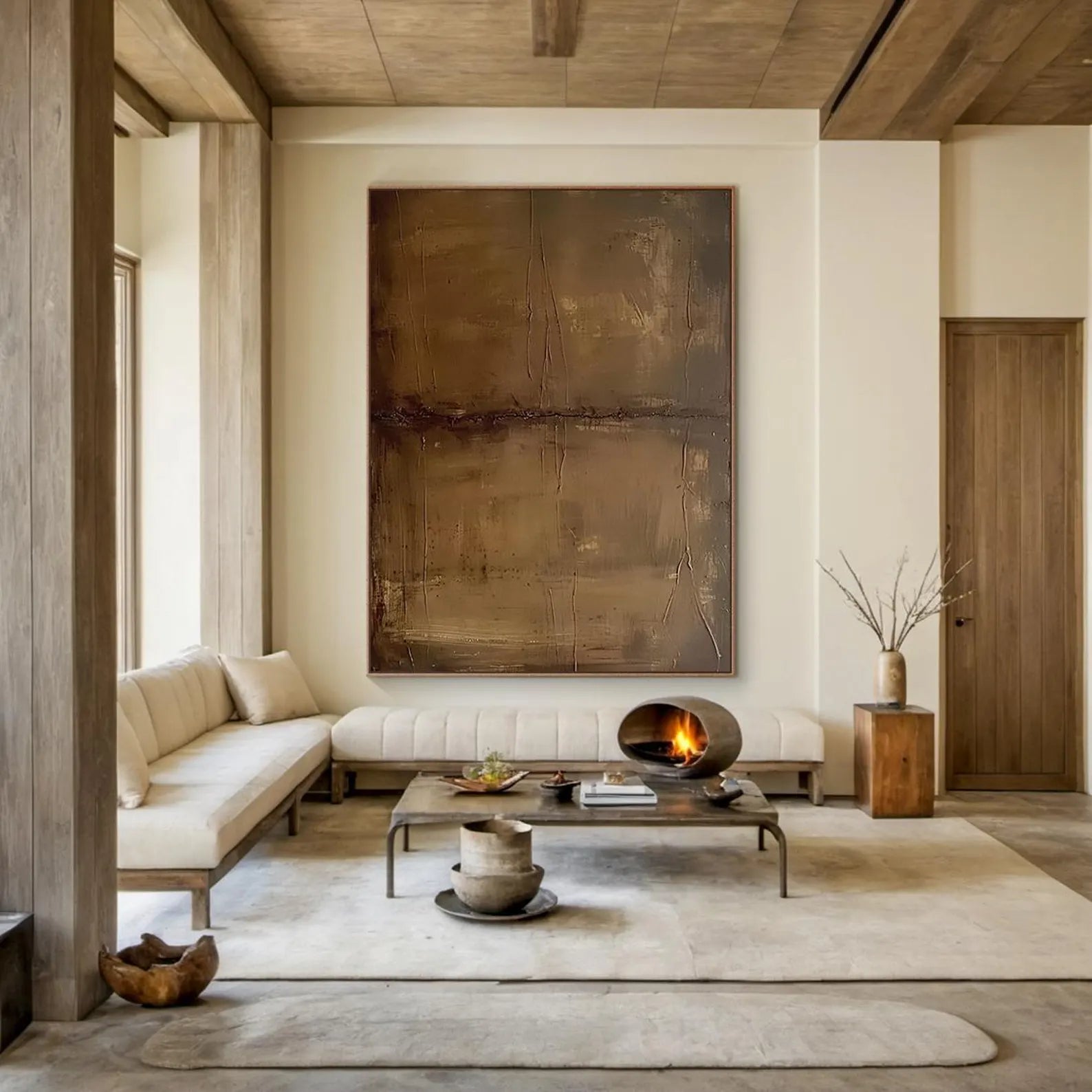 Textured Earthy Minimalism | Brown Beige