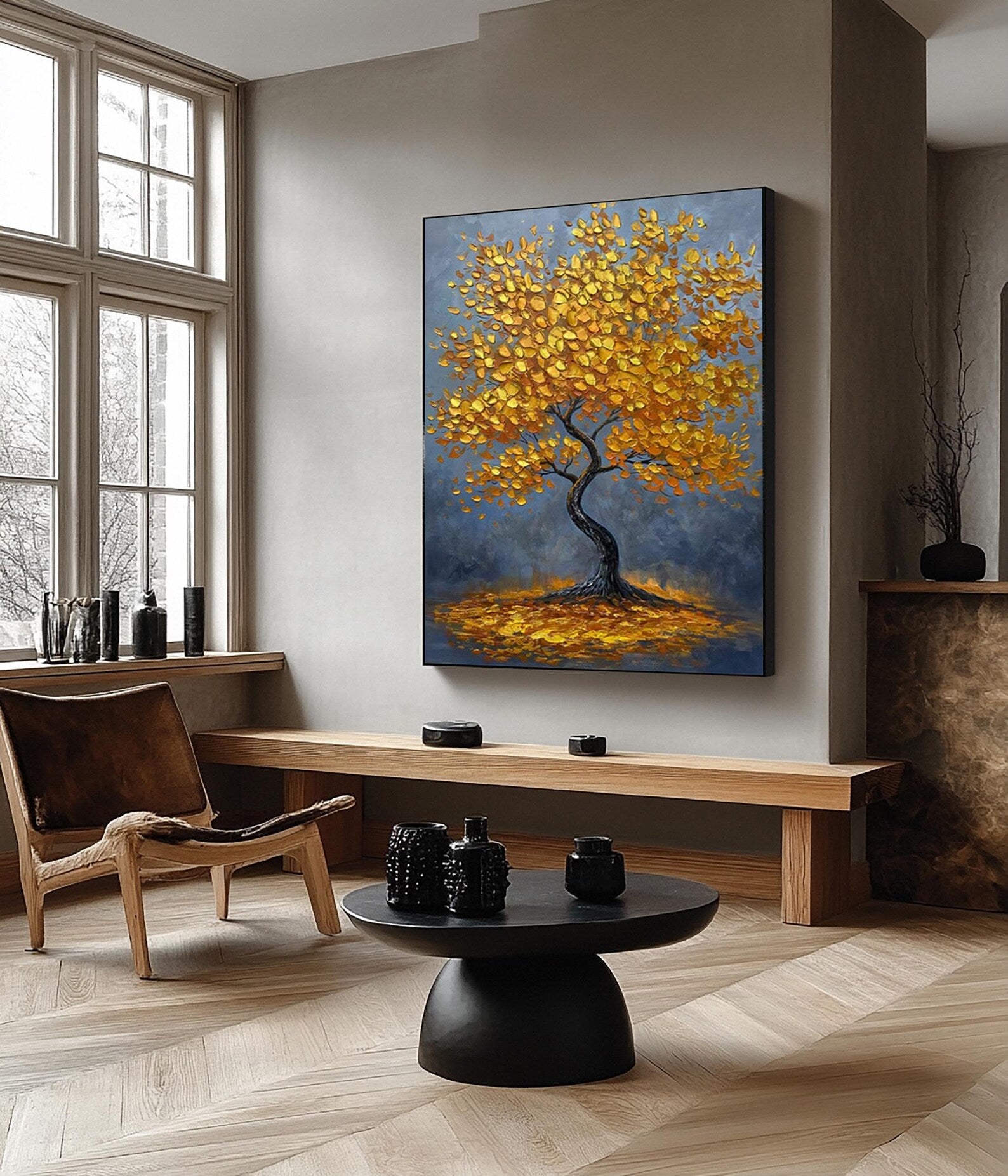 Textured Arbor Opulence | Gold Tree