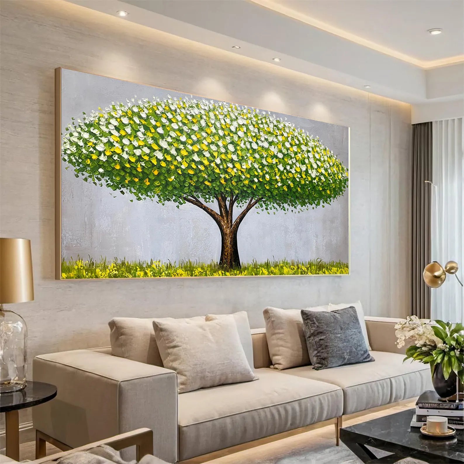 Textured Arbor Opulence | Green Bloom