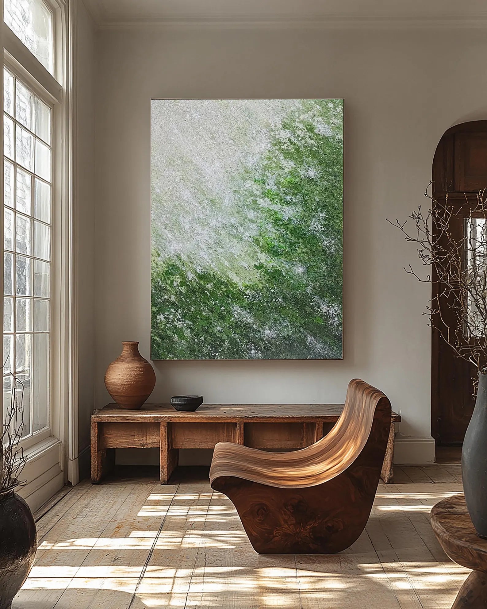 Textured Foliage Opulence | Green Mis