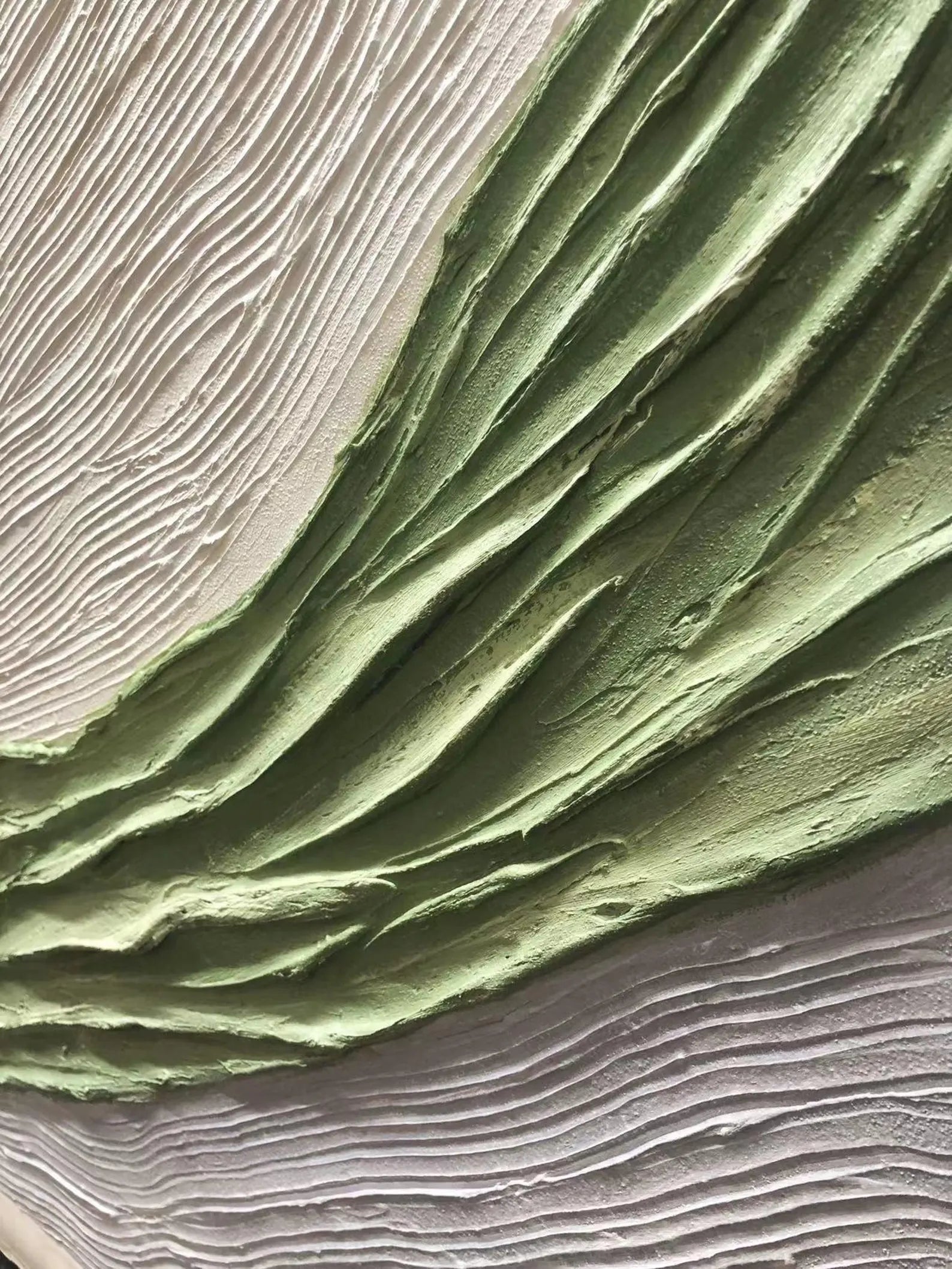 Textured Wave Botany | Green White