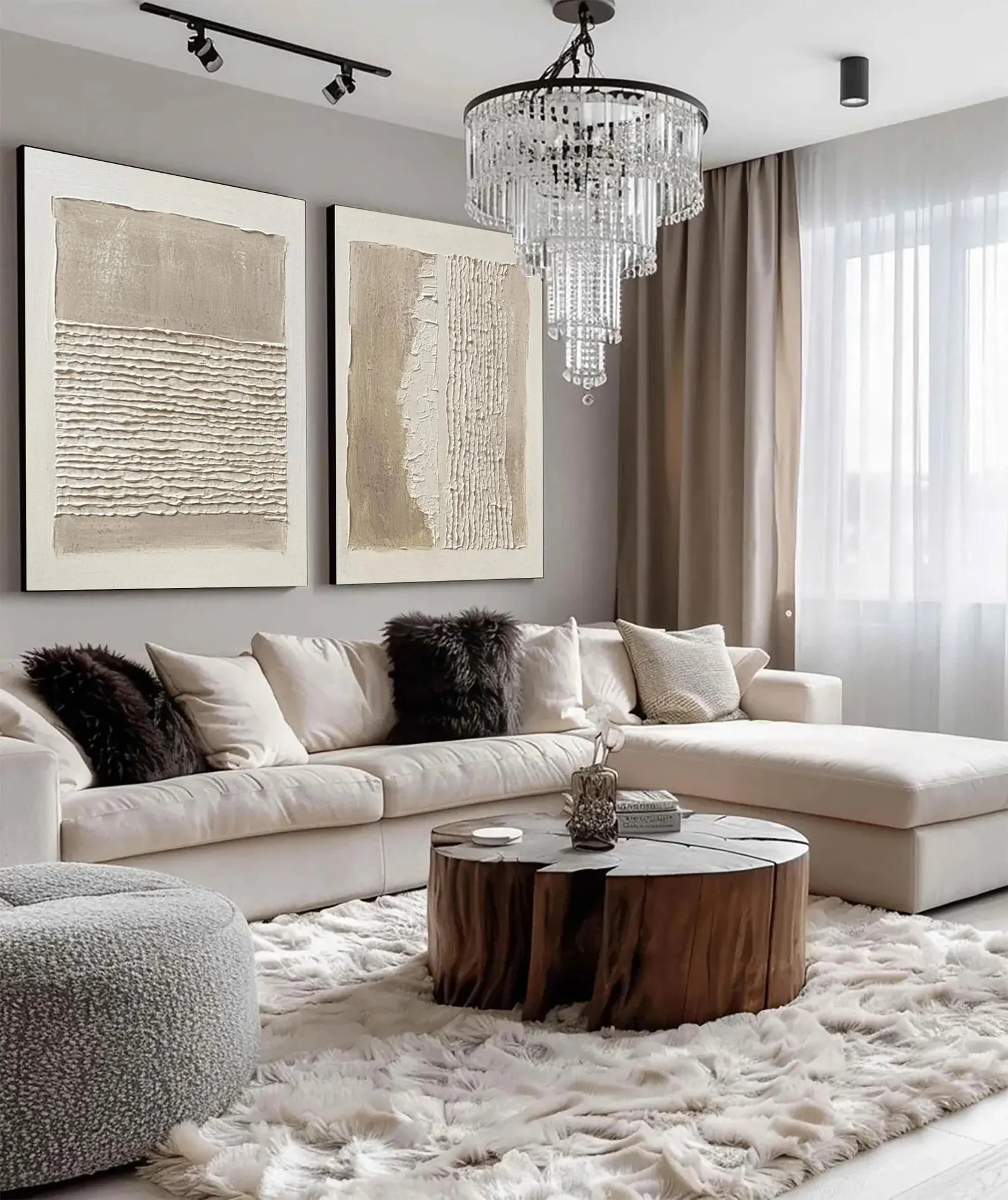 Minimalist Textured Panels | Beige Tones