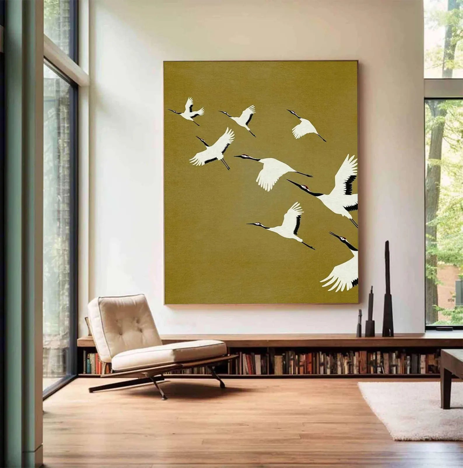 Crane Flight Art | Elegant Oriental Vibe