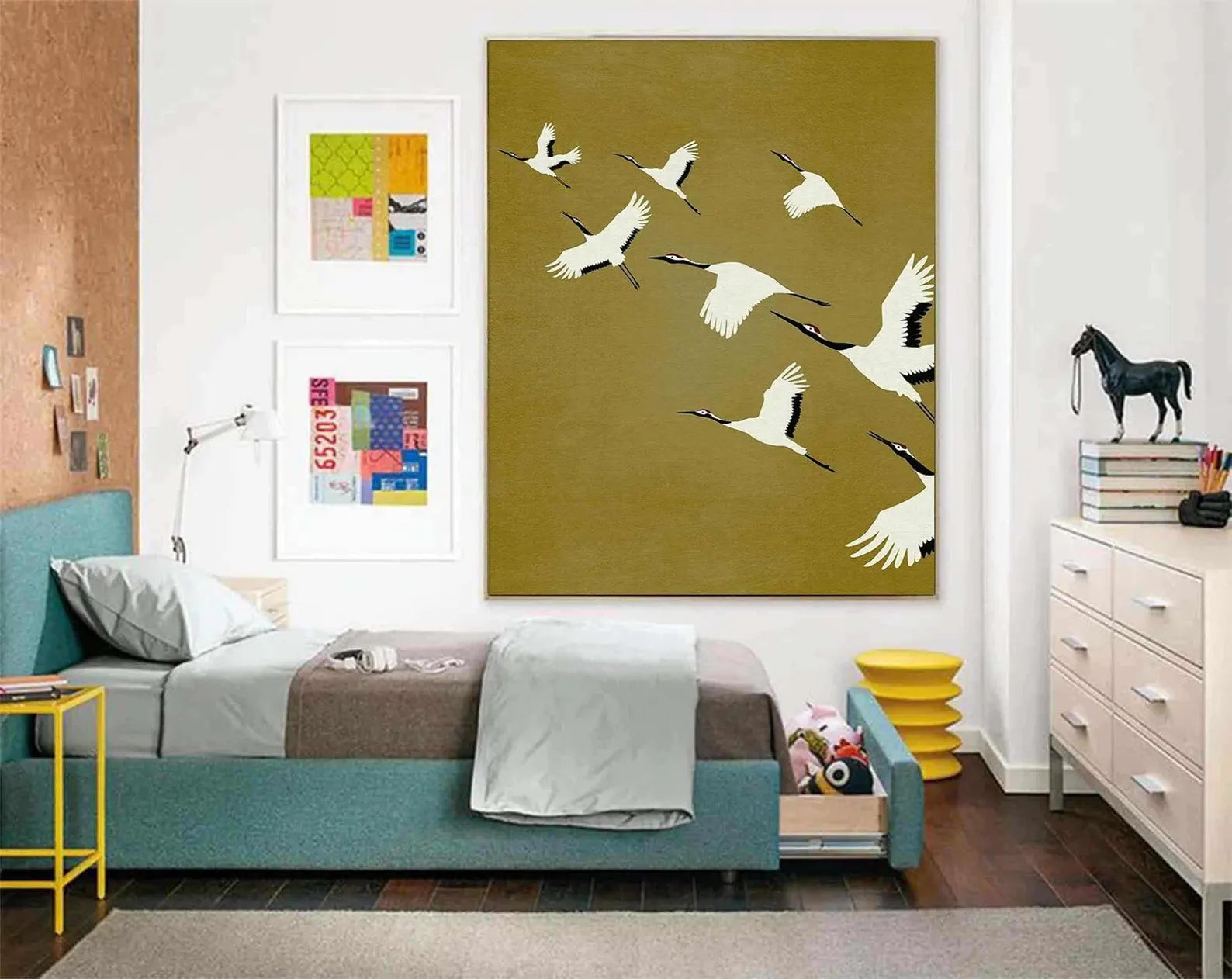 Crane Flight Art | Elegant Oriental Vibe