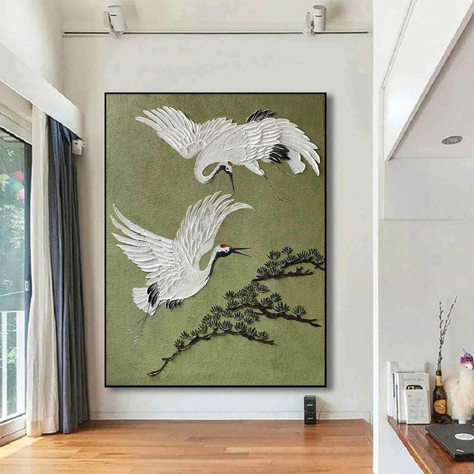 Crane Pine Art | Elegant Oriental Vibe