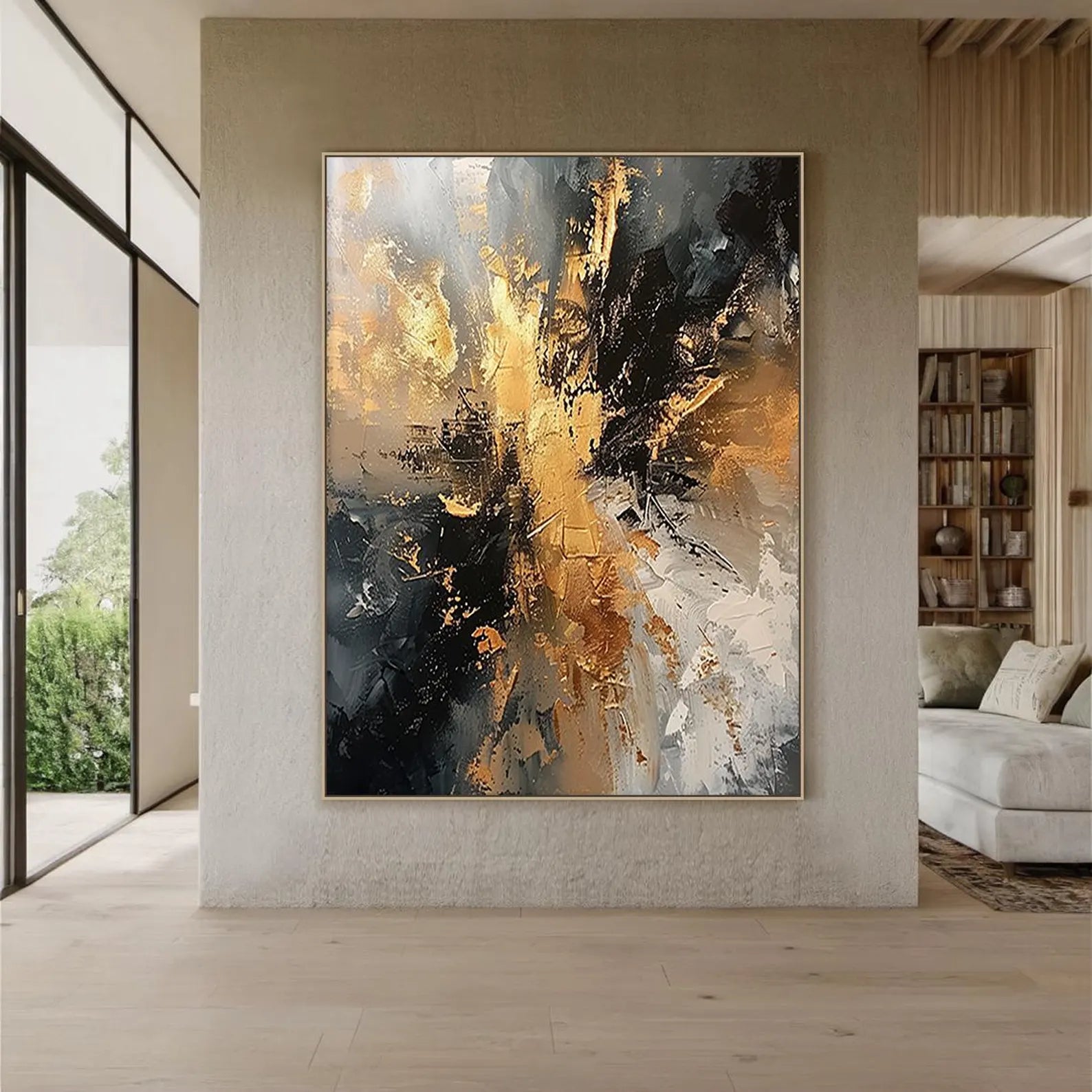 Textured Abstract Luxury | Gold Black