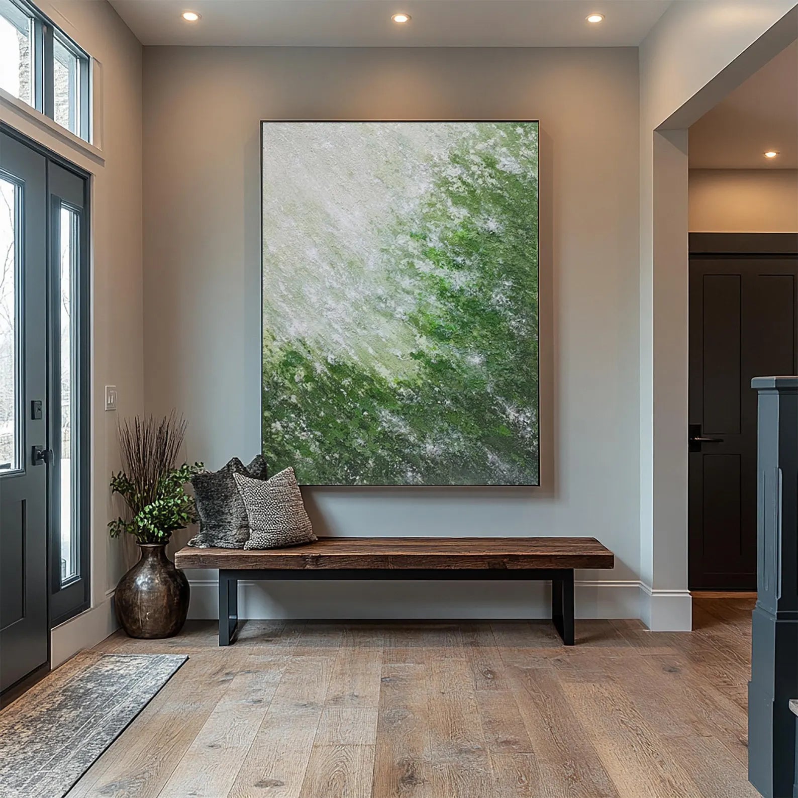 Textured Foliage Opulence | Green Mis