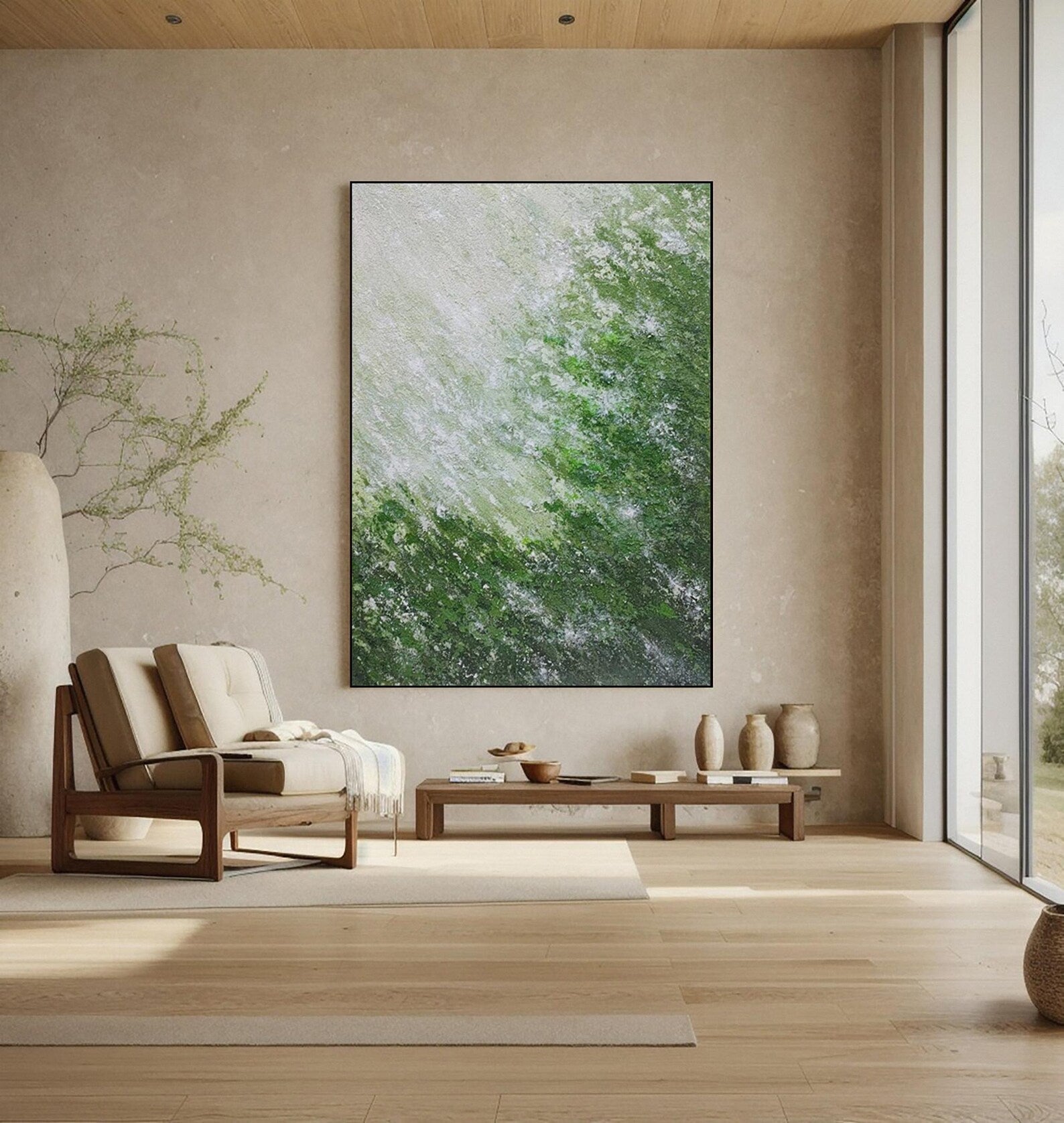 Textured Foliage Opulence | Green Mis