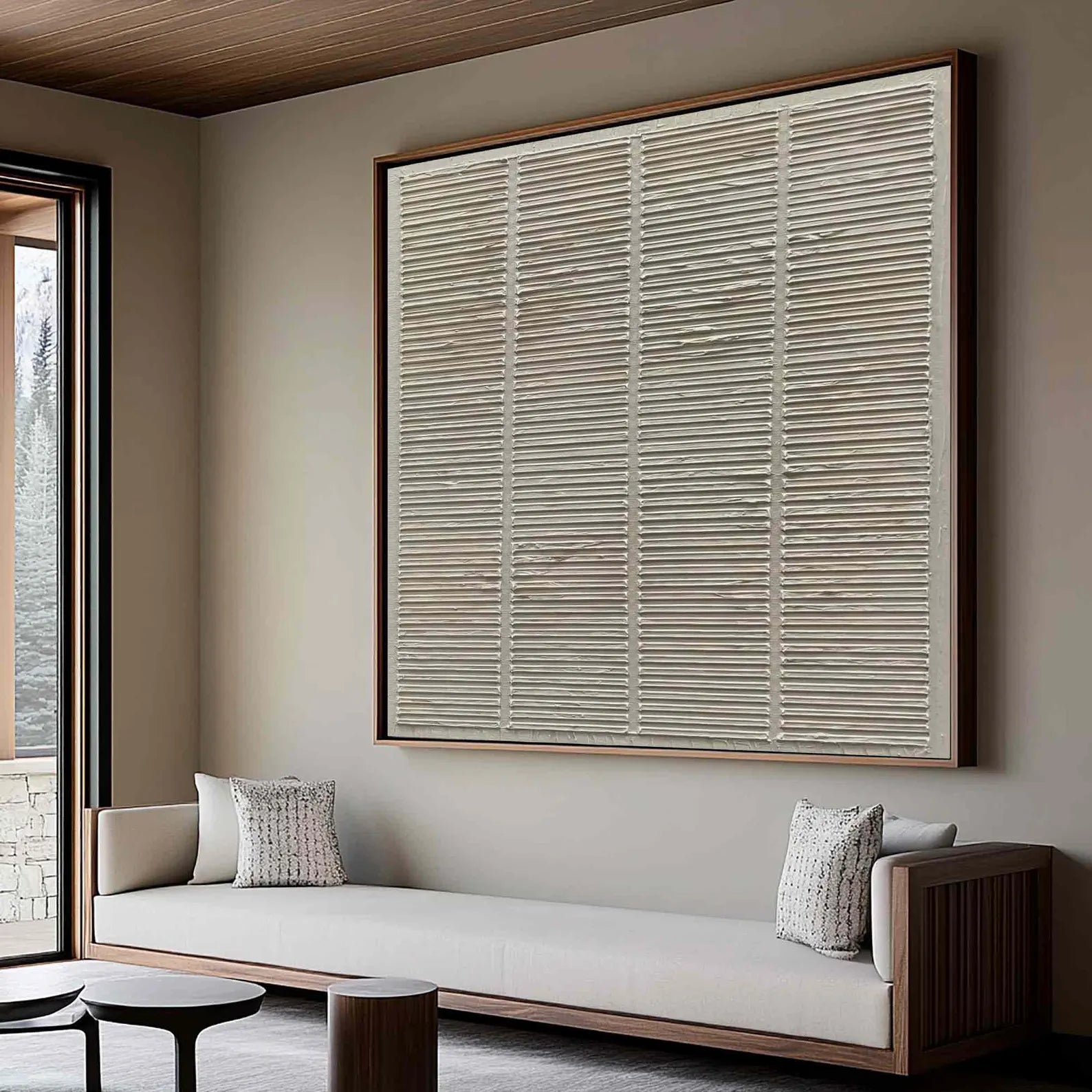 Textured Linear-Neutral Art | Understated Refinement