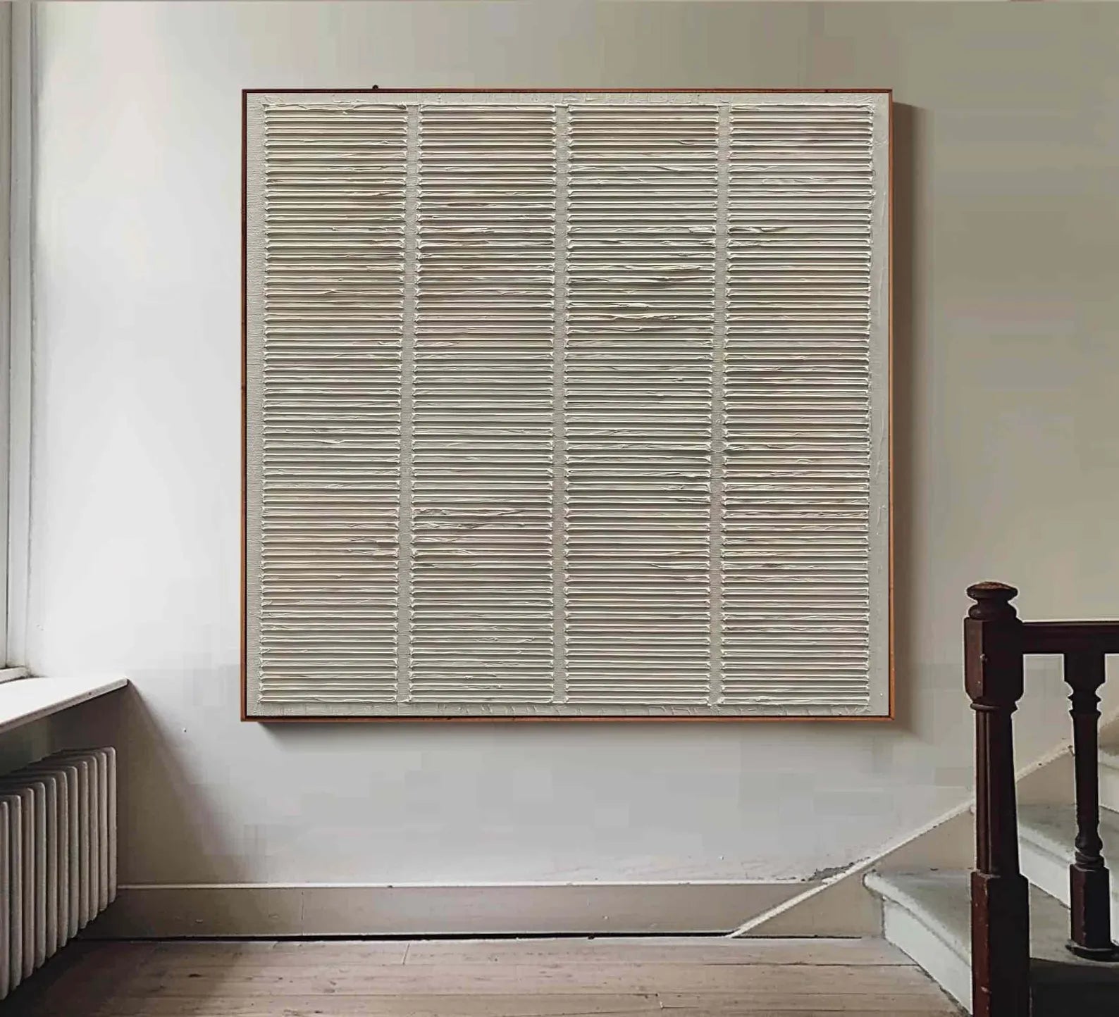 Textured Linear-Neutral Art | Understated Refinement
