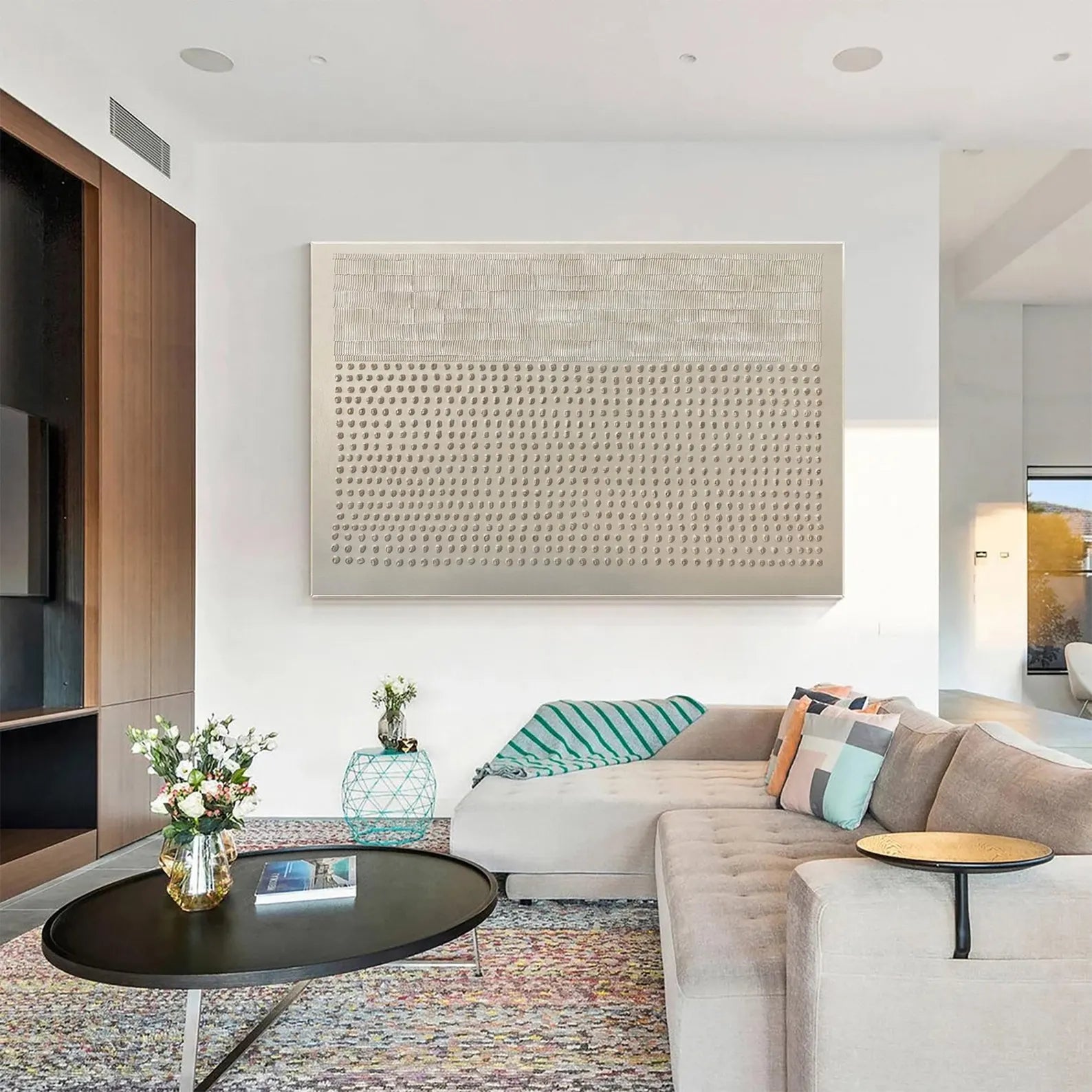 Textured Grid Refinement | Beige Pattern