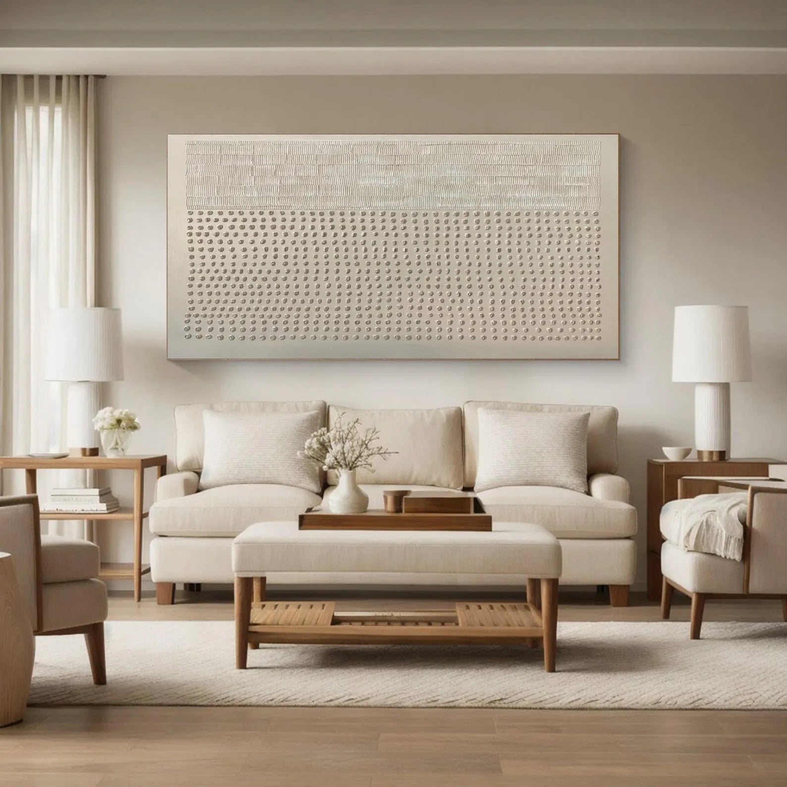 Textured Grid Refinement | Beige Pattern