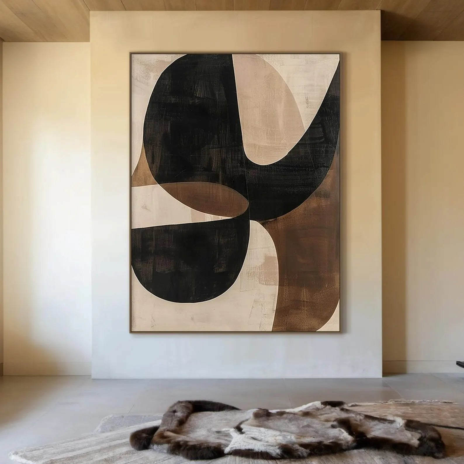 Textured Fluid Geometric Art | Elegant Poise