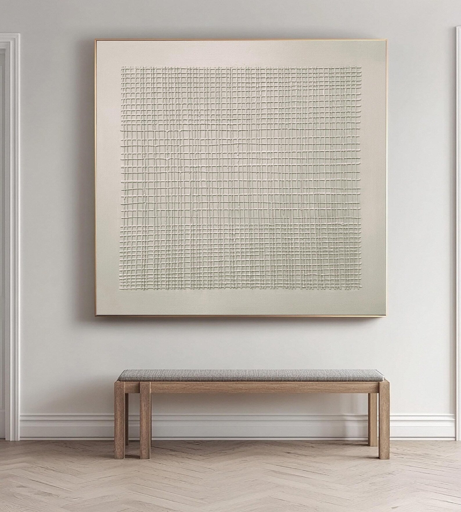 Textured Grid Sophistication | Neutral Weave