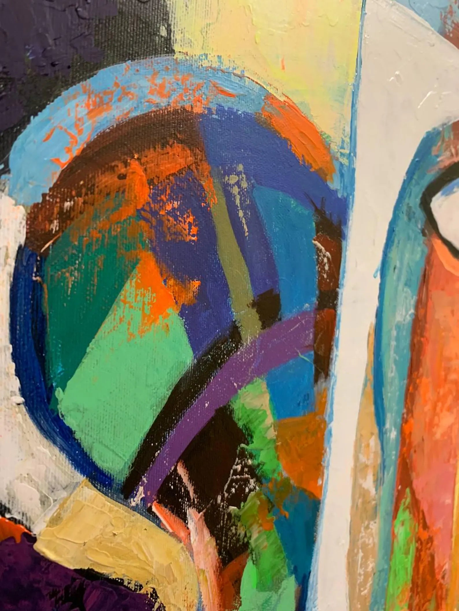 Textured Abstract Portrait | Vibrant Hues