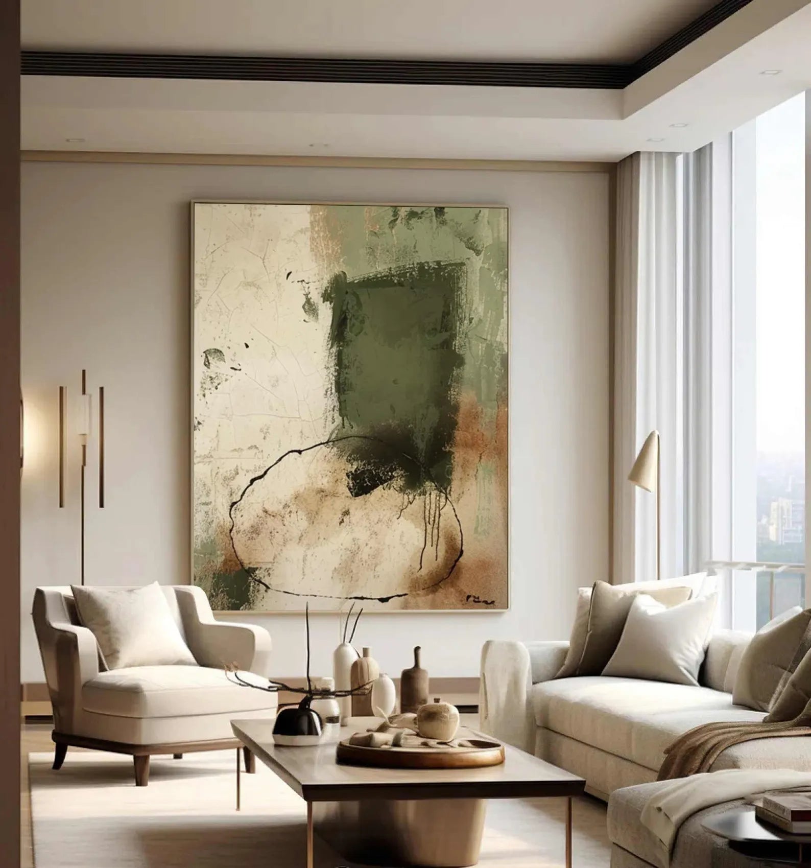 Earthy Tones Abstract Art | Subtle Tranquility