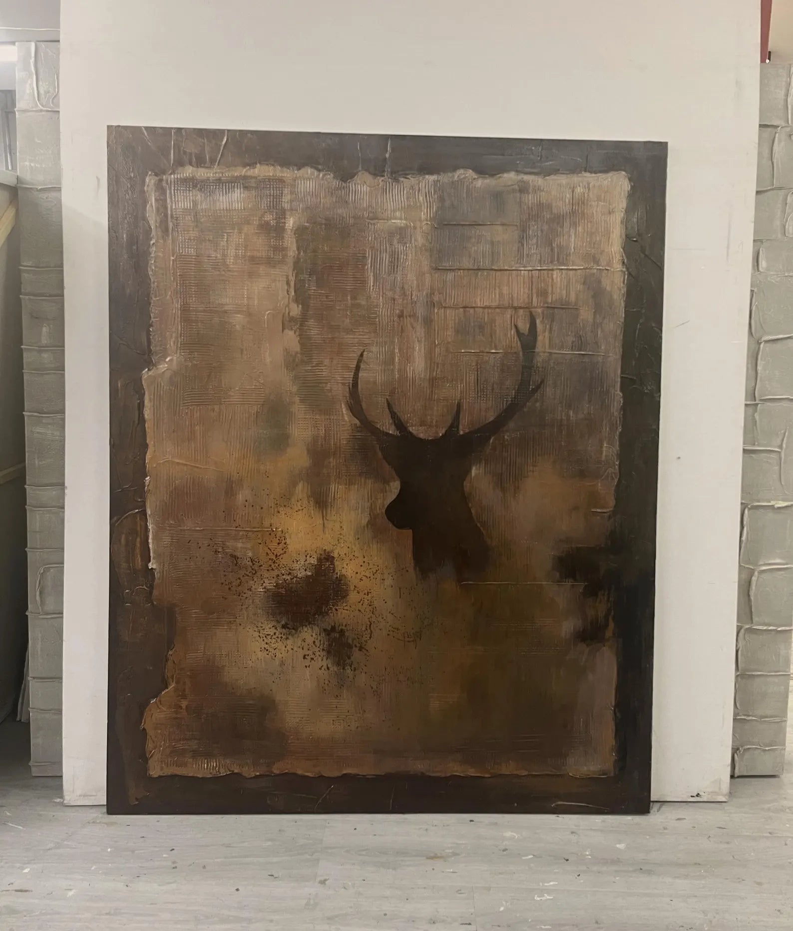 Textured Stag Art | Opulent Charm