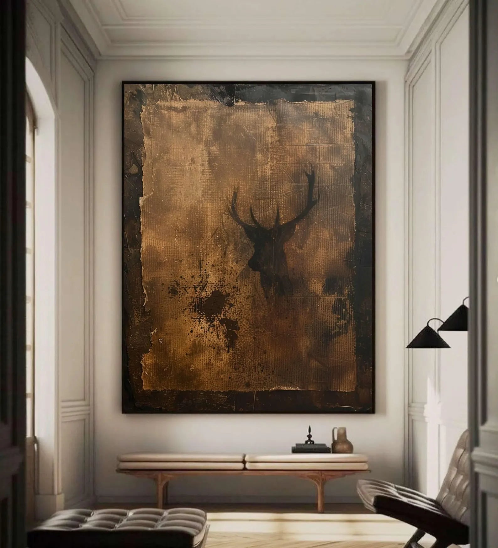Textured Stag Art | Opulent Charm