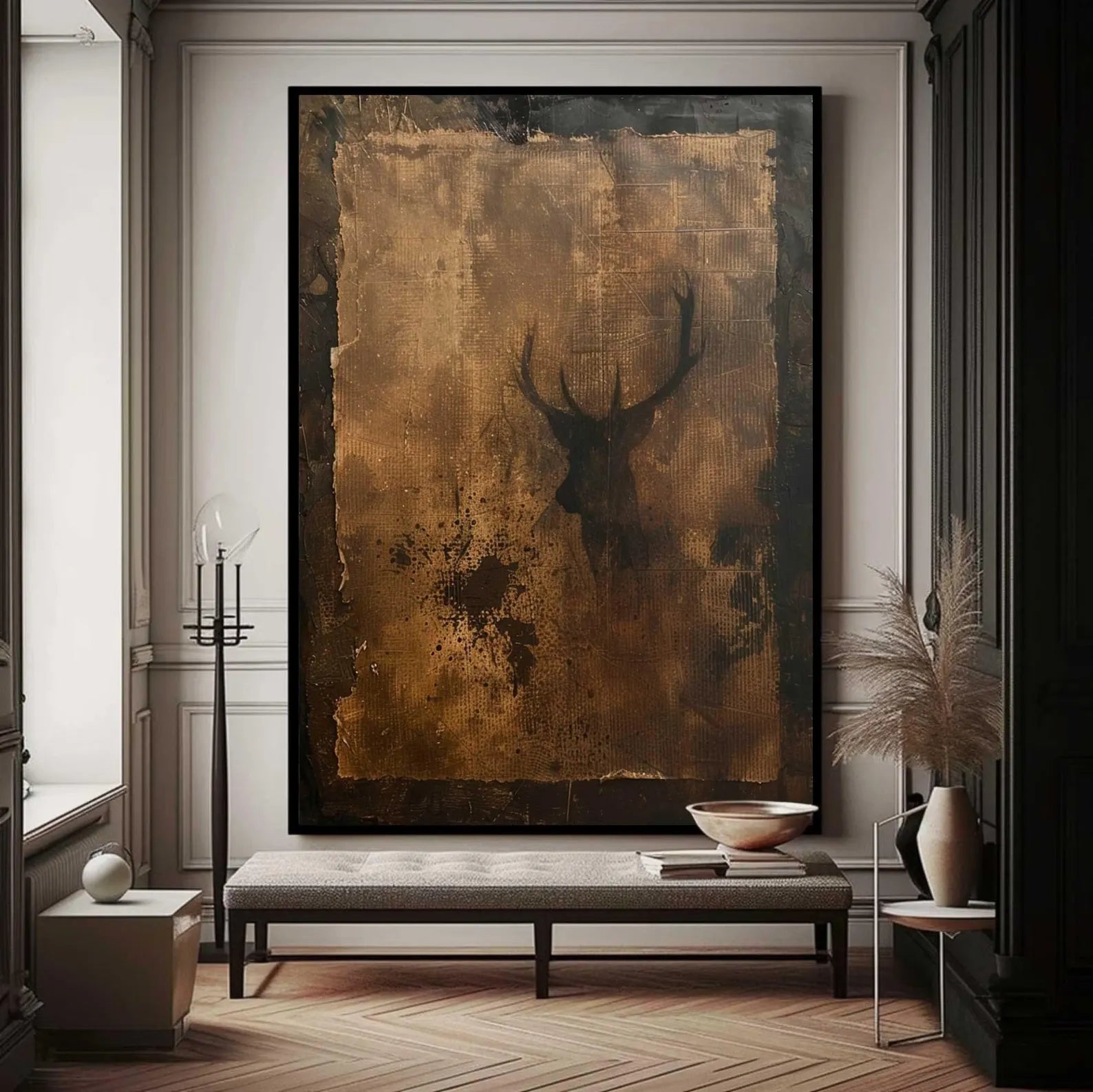 Textured Stag Art | Opulent Charm