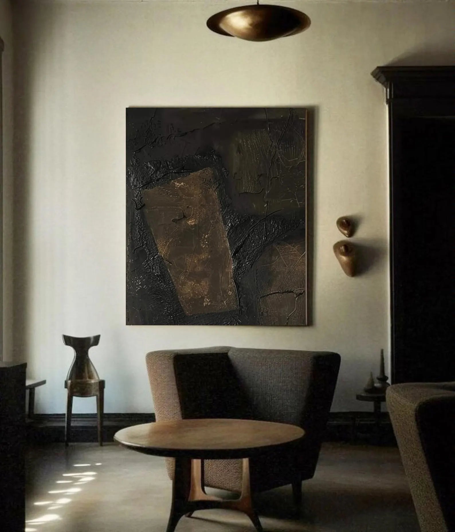Textured Abstract Art | Dark Luxe Depth