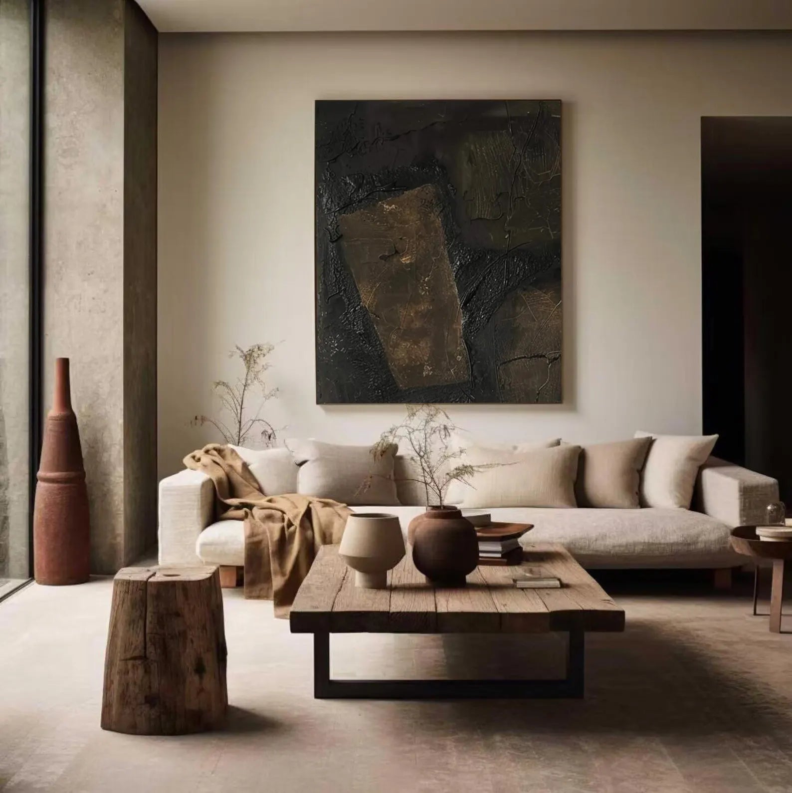 Textured Abstract Art | Dark Luxe Depth